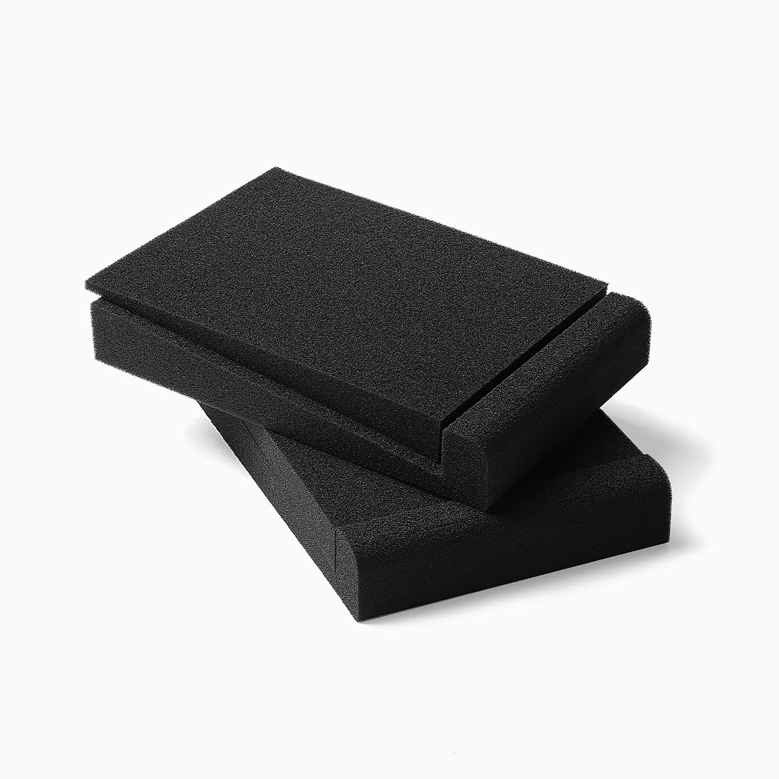 Ss5 Studio Monitor Isolation Pads, High-Density Acoustic Foam Tilted Tabletop & Desktop Speaker Stands For Midsize Bookshelf Com