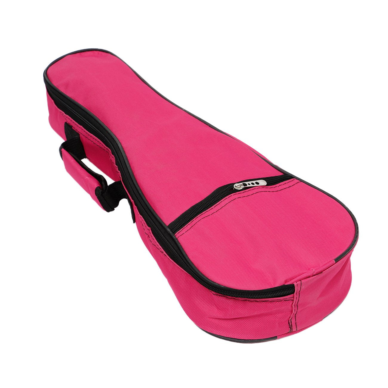 HOT SEAL Waterproof Durable Colorful Ukulele Case Bag with Storage (21in, Rose Pink)