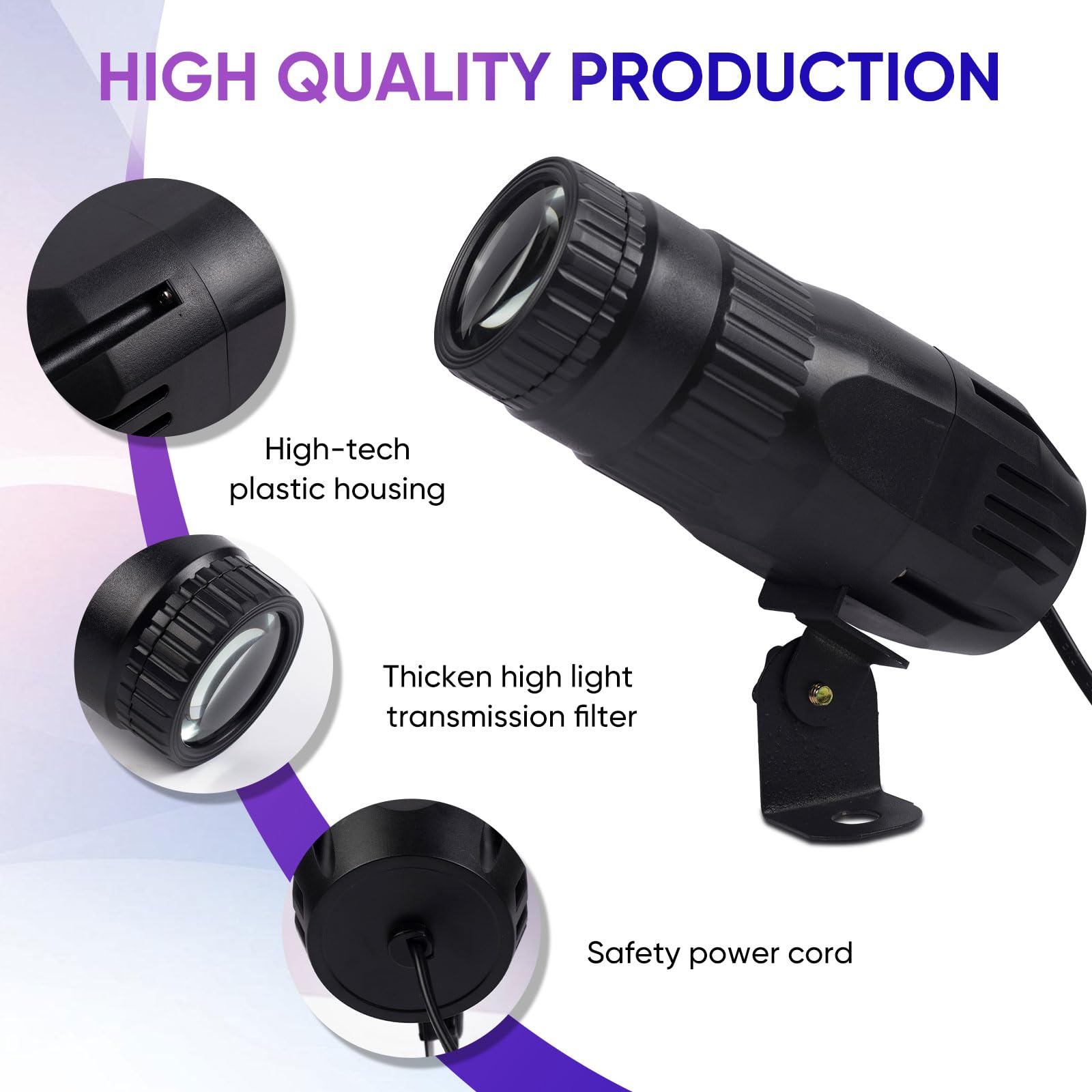 Pinspot Light with Remote 4 in 1 Stage Spotlight: 15W RGBW LED Beam Mirror Disco Ball Spot Lights - Mini Pin Lighting for Party
