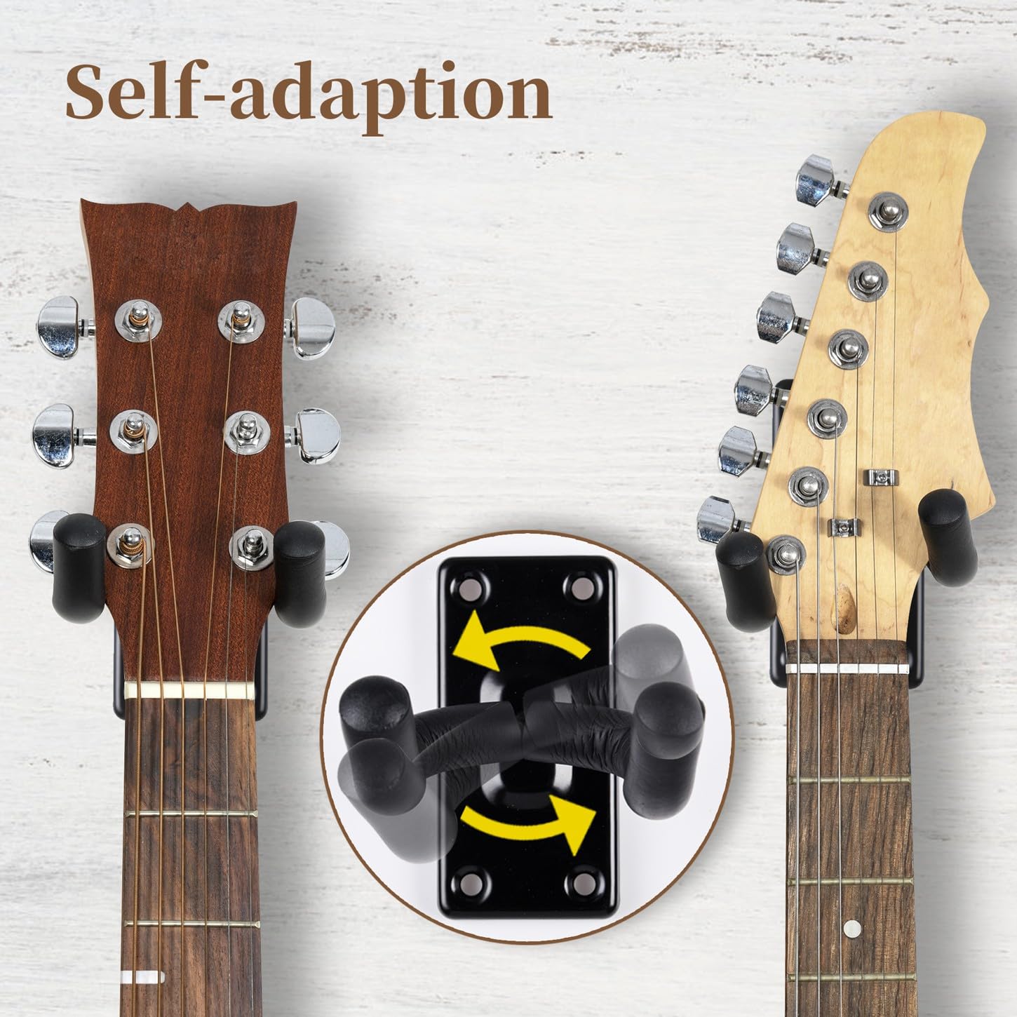 WOGOD Guitar Wall Mount Hangers 5 Pack Hanging Guitar Mount for Acoustic Electric Guitar Hanger Wall Mount