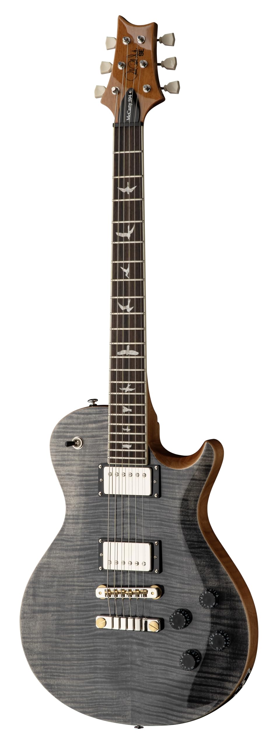 PRS Guitars 6 String SE McCarty 594 Singlecut Electric Guitar, Charcoal with Gig Bag, Right, (111349::CH:)