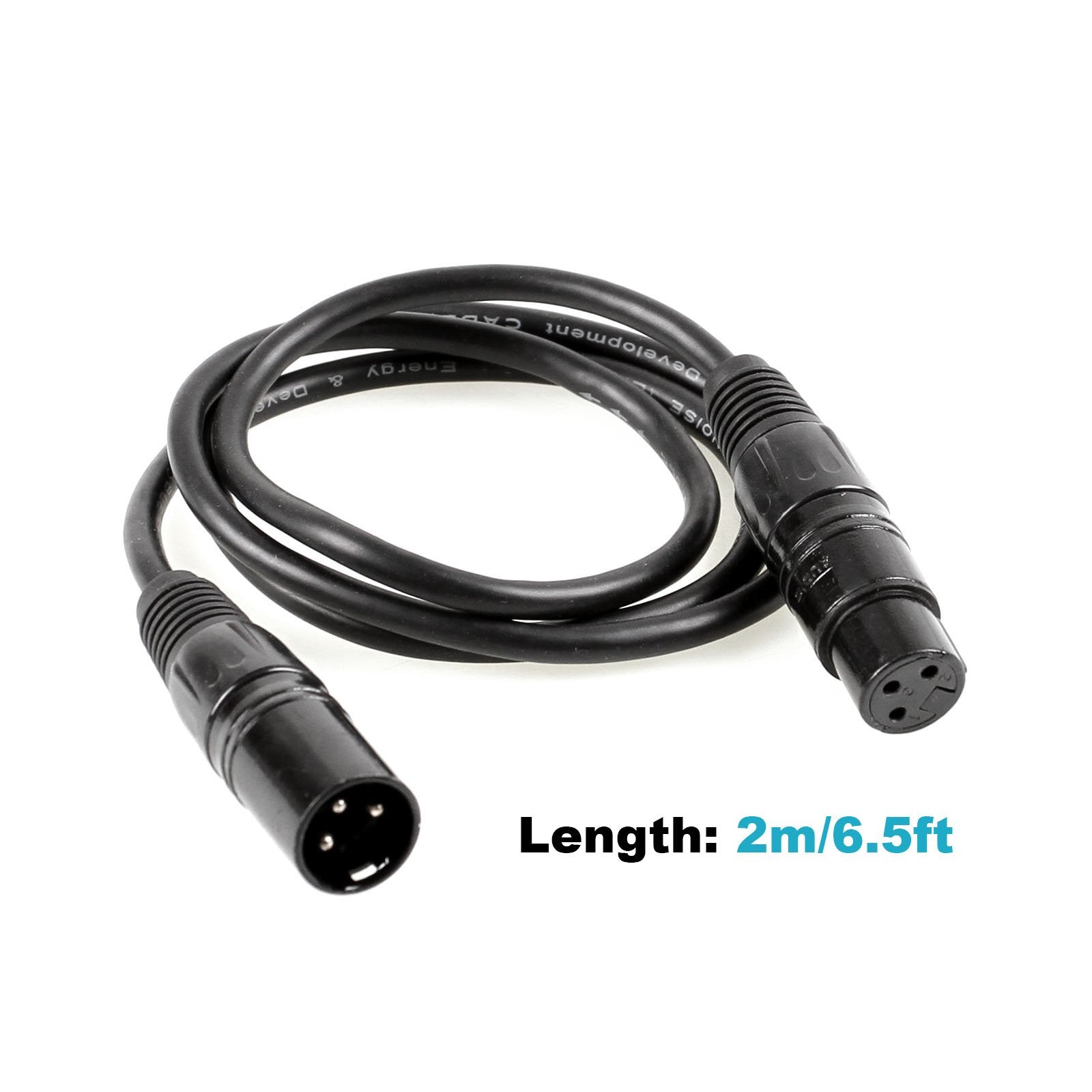 MOUNTAIN_ARK 10 Pack 3-Pin DMX Cable Signal XLR Connection Stage Light Wire 6.5 ft / 2 m for Moving Head Light Par Light