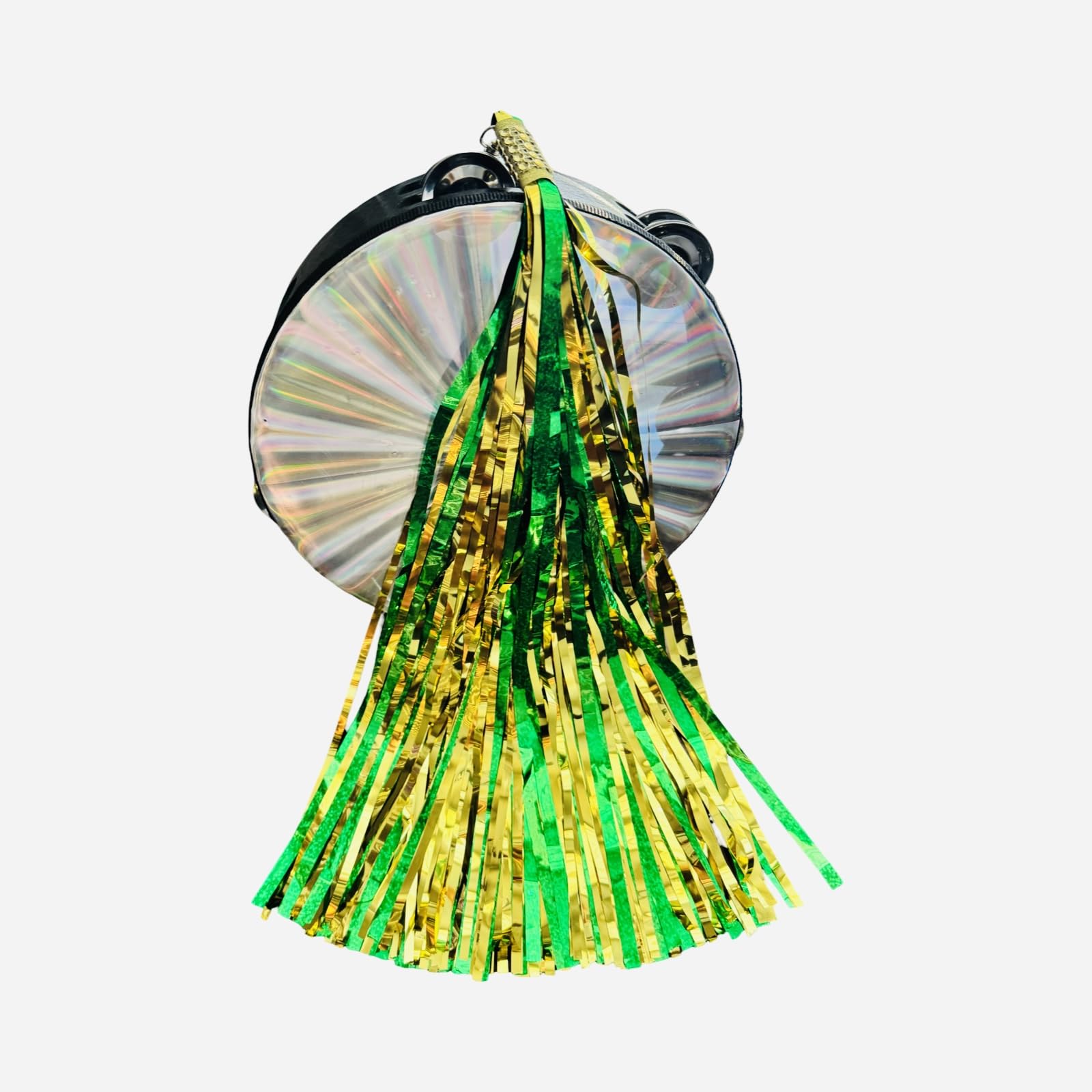 Lluvia liston para pandero Handmade 16-18inch on standard 8inch tambourine (Green)