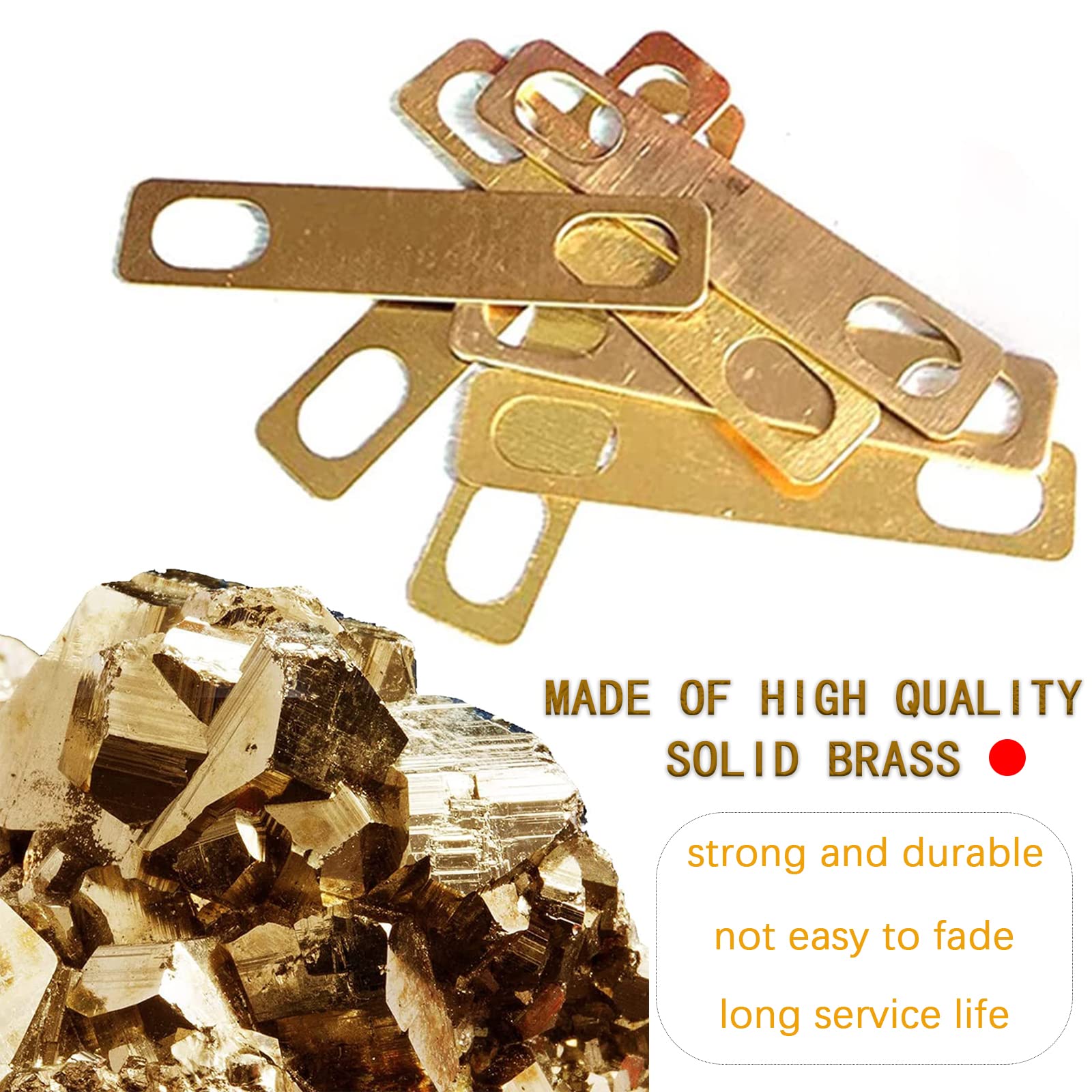 Cheerock 10PCS Guitar Bass Neck Shims, Includes 4Pcs 0.2mm, 4Pcs 0.5mm and 2Pcs 1mm Thickness Brass Shims for Guitar and Bass Bo