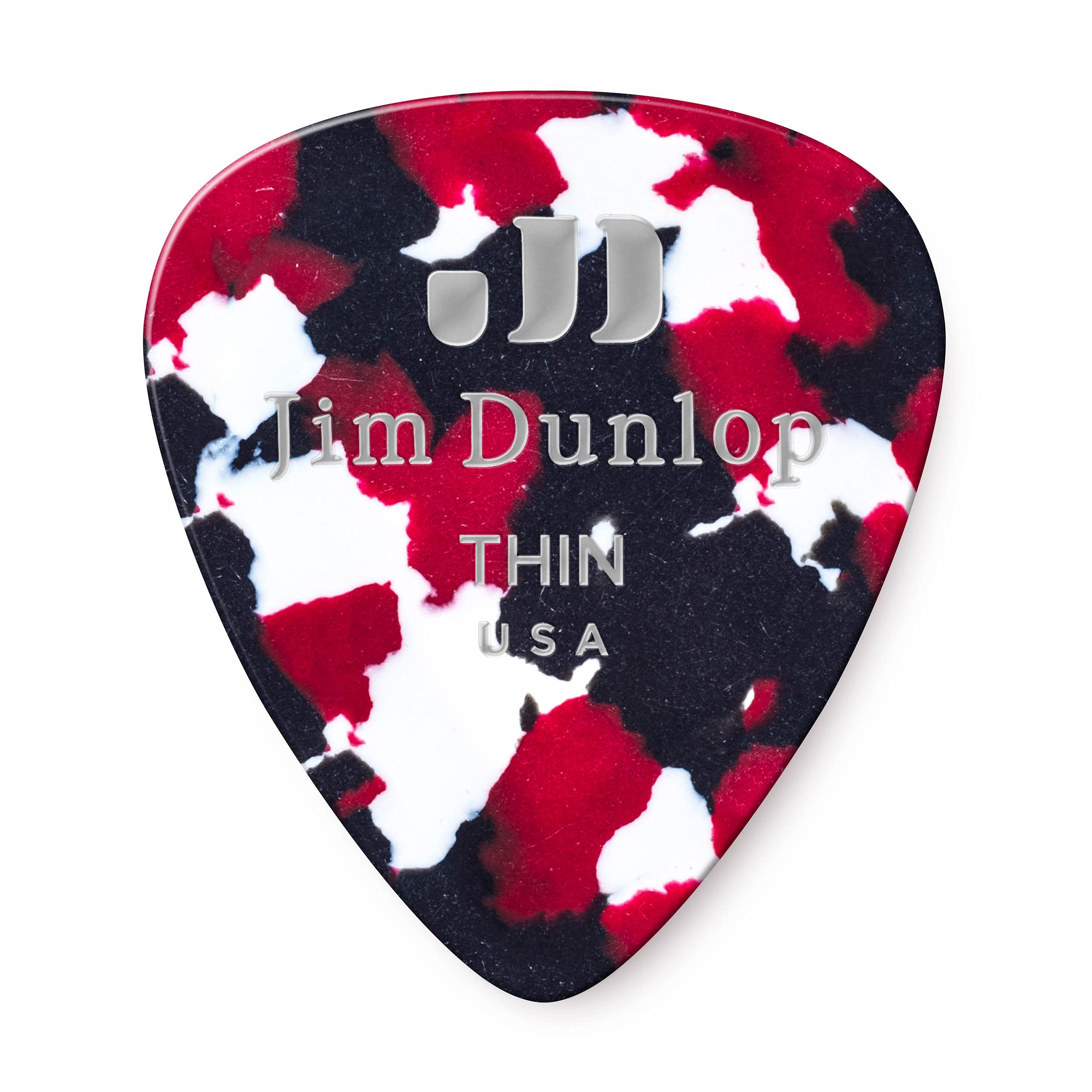 Jim Dunlop 483P06Th Genuine Celluloid, Confetti, Thin, 12/Player'S Pack