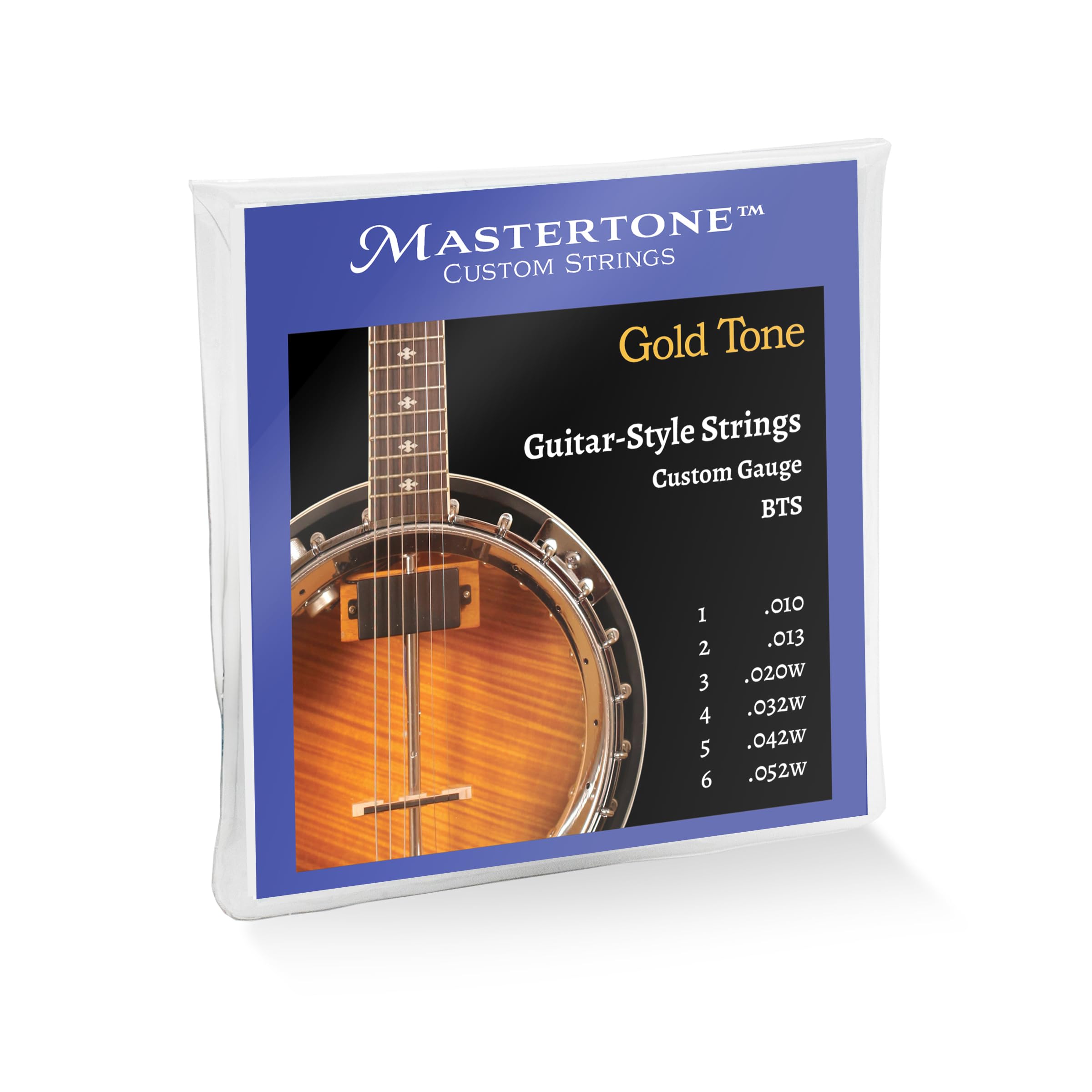 Gold Tone Mastertone BTS Banjitar Custom Gauge Strings (.052w, .042w, .032w, .020w, .013, .010)