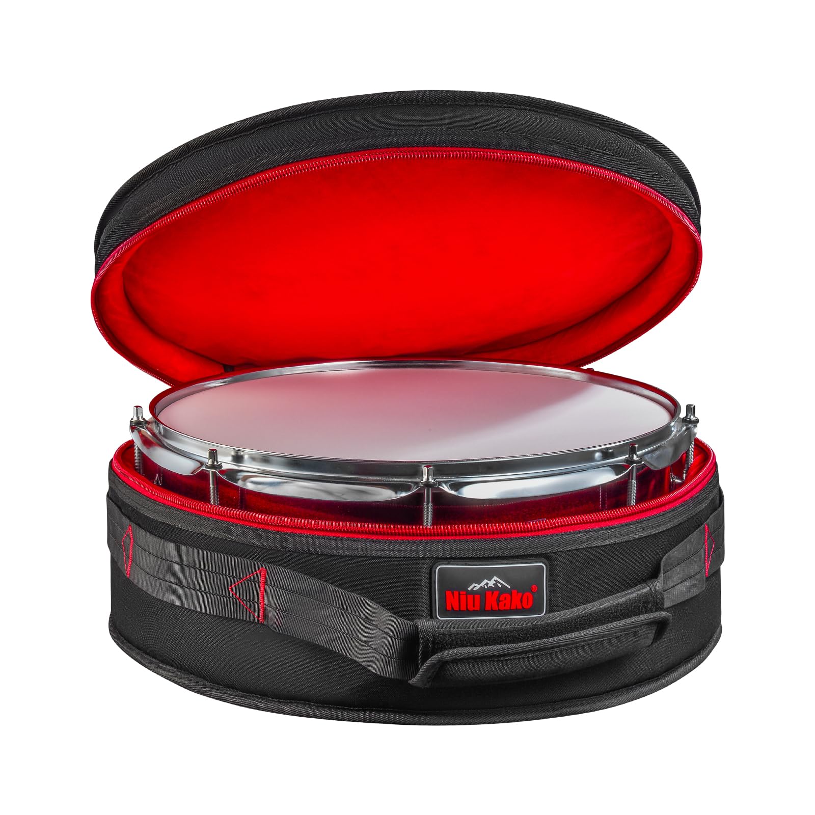 Niu Kako 14x5.5 Snare Drum Case - 12mm Thick Padded Drum Bag | Lightweight Travel Case for Drummers, Gig Transport & Storage