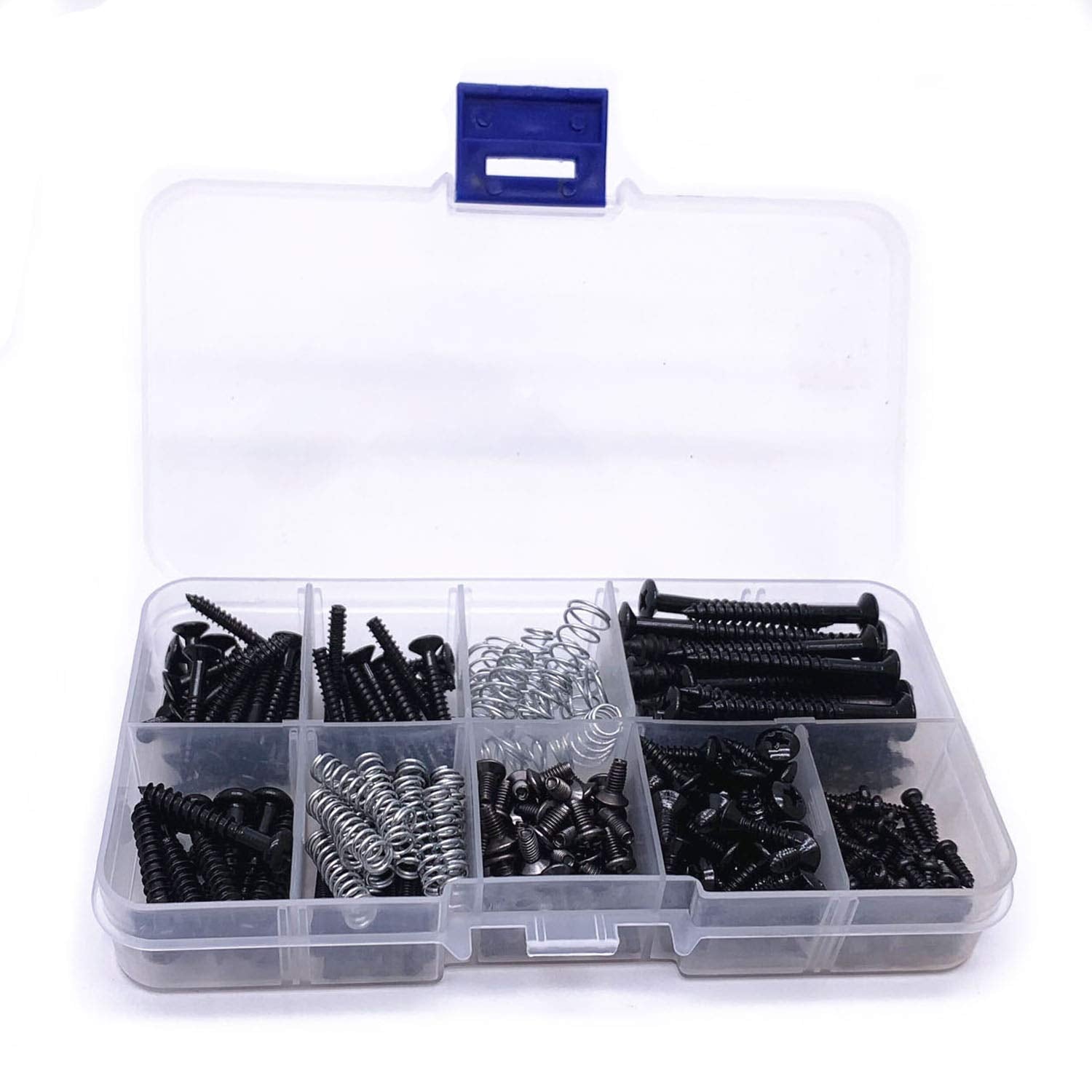 Jiayouy 248 Pieces 9 Types Electric Guitar Screw Kit Guitar Mounting Screws Assortment Box for Electric Guitar Bridge, Pickup, P