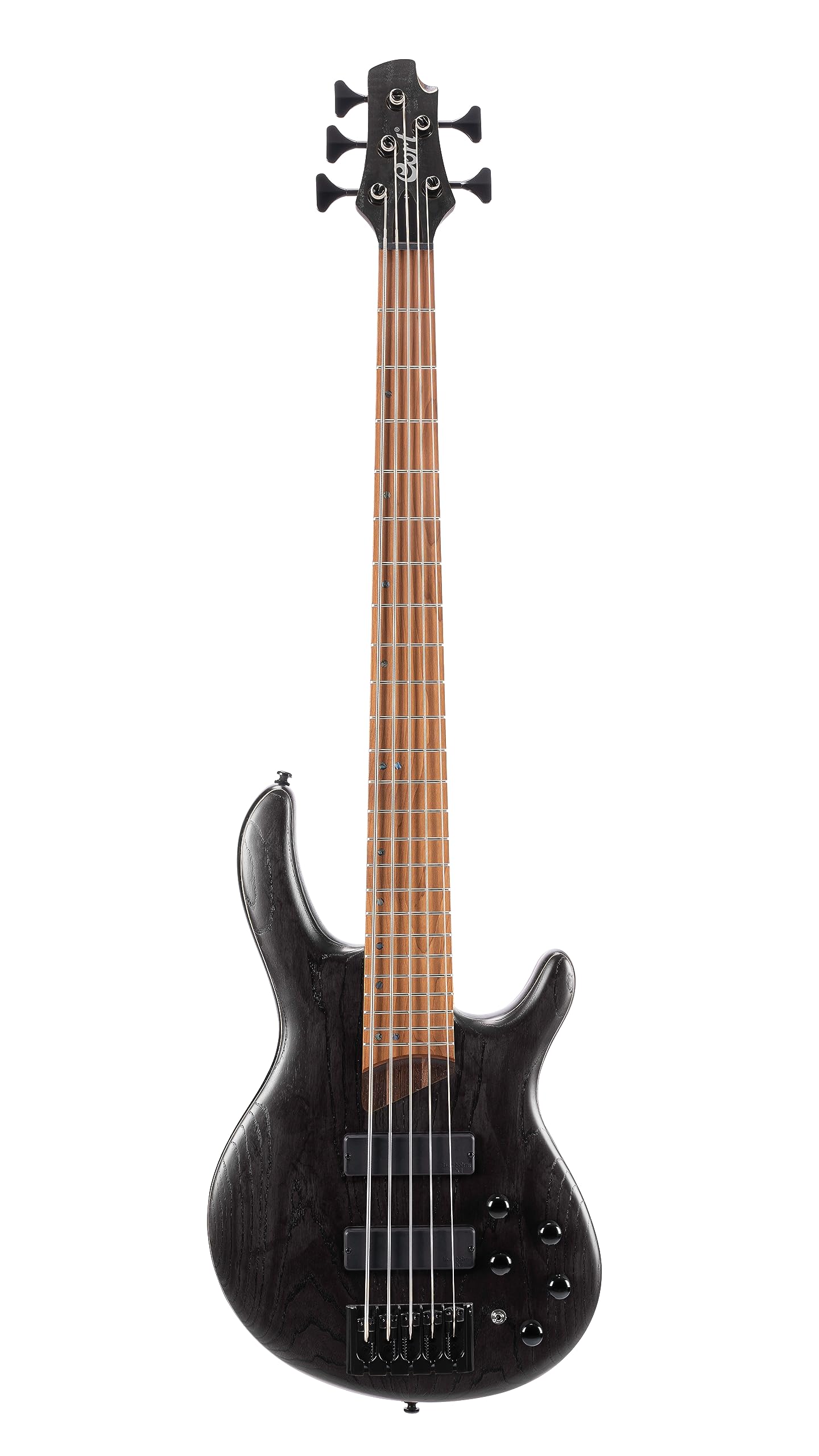 Cort Artisan Series B5 Element 5-String Bass Guitar, Open Pore Transparent Black