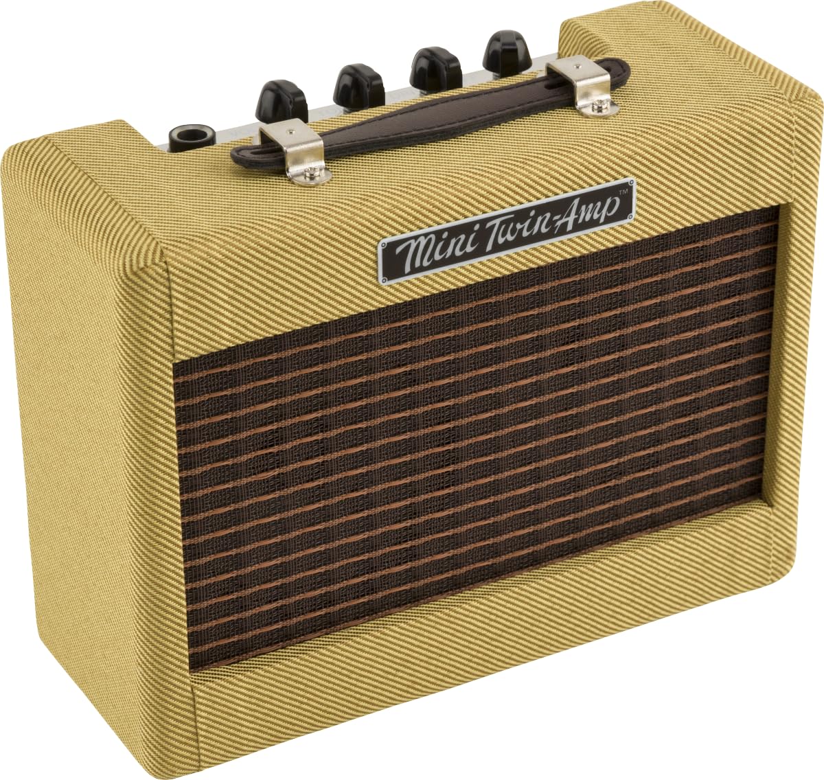 Fender Mini Deluxe Electric Guitar Amp, Portable Guitar Amp, 3 Watts, with 2-Year Warranty 7.48Dx11.42Wx3.54H Inches, Black