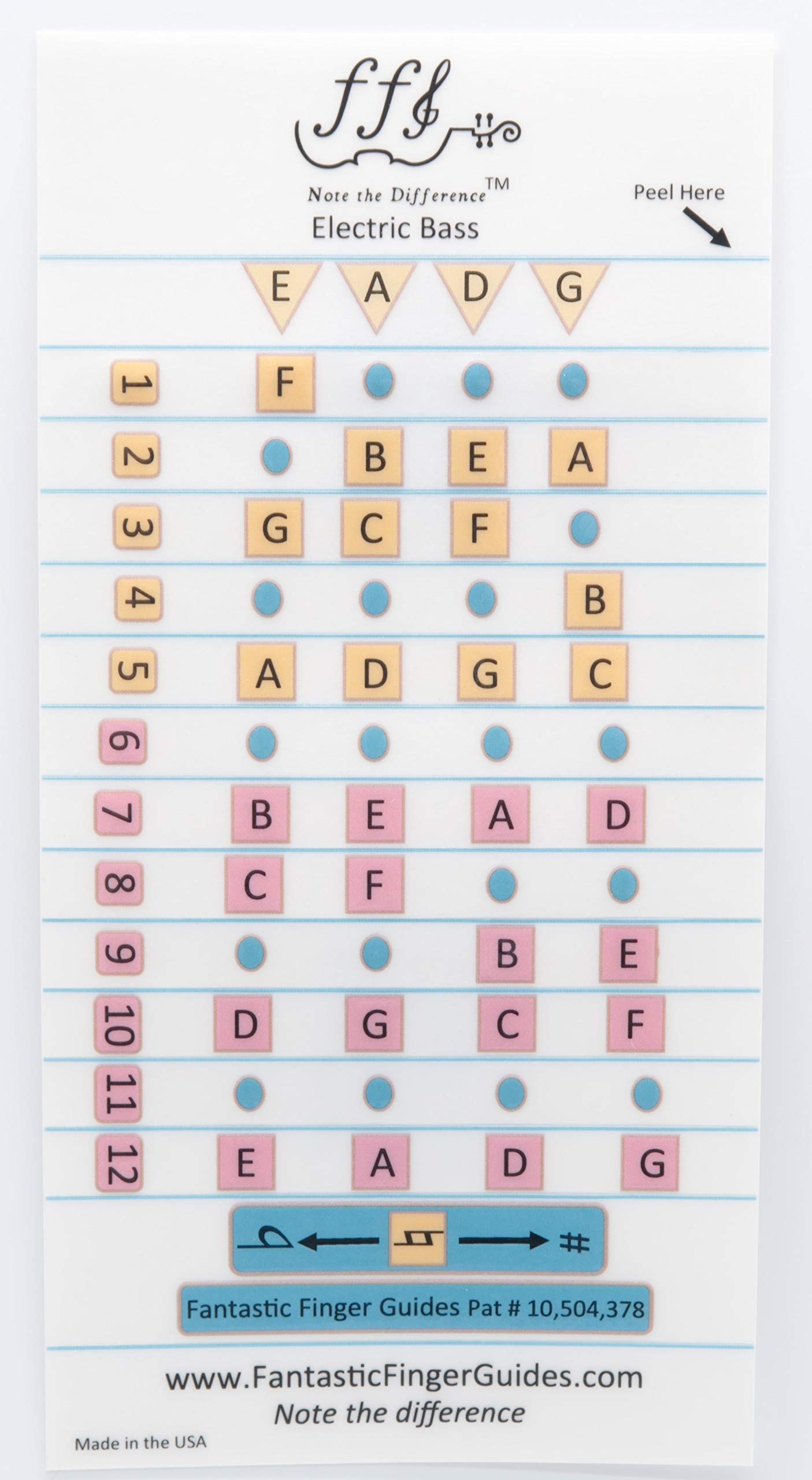 Fantastic Finger Guide For Electric Bass Guitar | Guitar Accessories | Fretboard And Fingerboard Stickers | Guitar Learning Tool