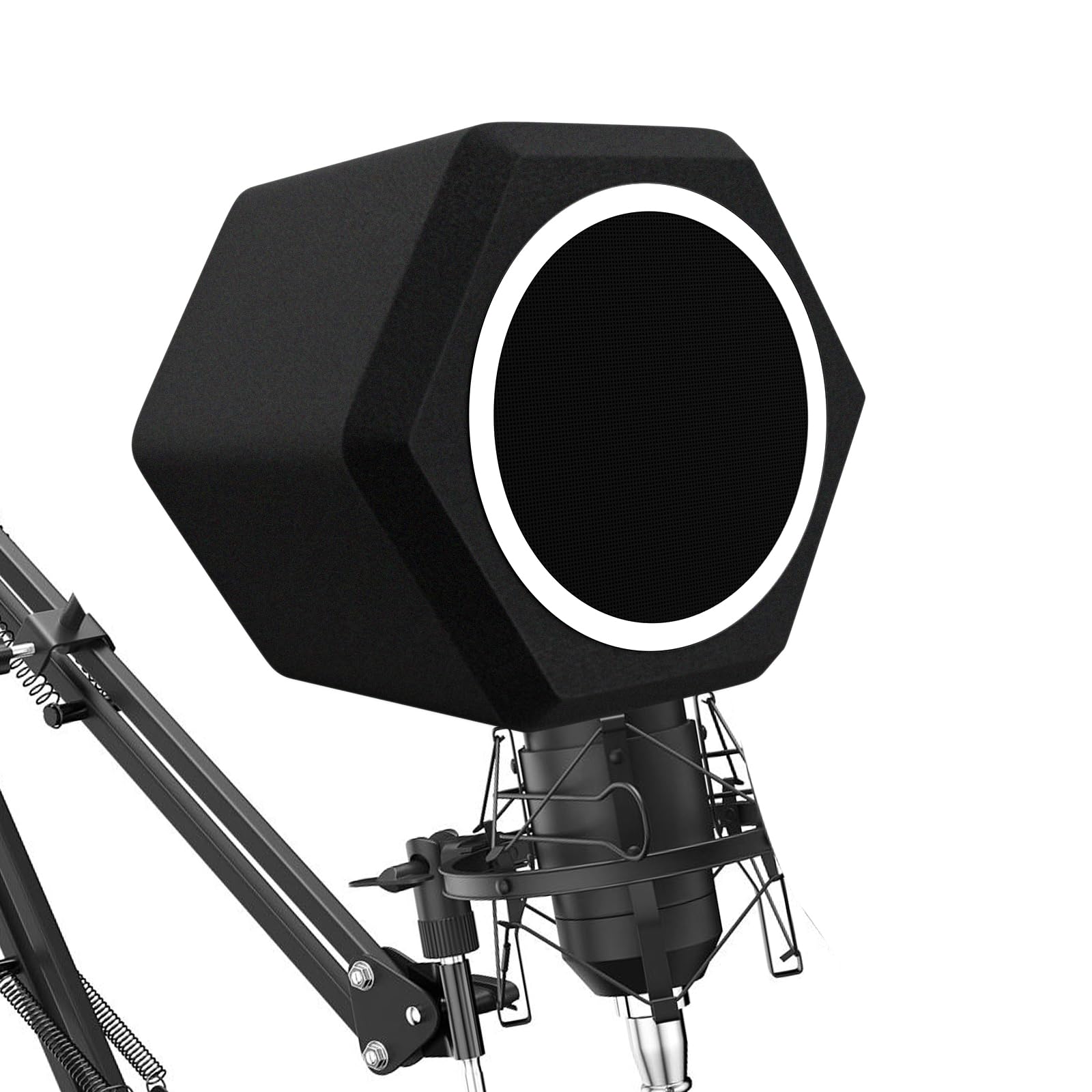 Penypeal Microphone Wind Shield Pop Filter Isolation Ball, Acoustic For Record Studios Mic, Sound-Absorbing Foam Five-Sided Seal