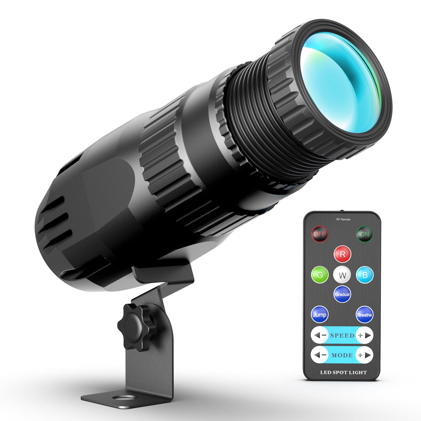 10W Rgbw 4 In 1 Mini Pinspot Light Remote Control Spotlight Super Bright Beam Pin Spot Light Disco Ball Light Jump Gradual Breat