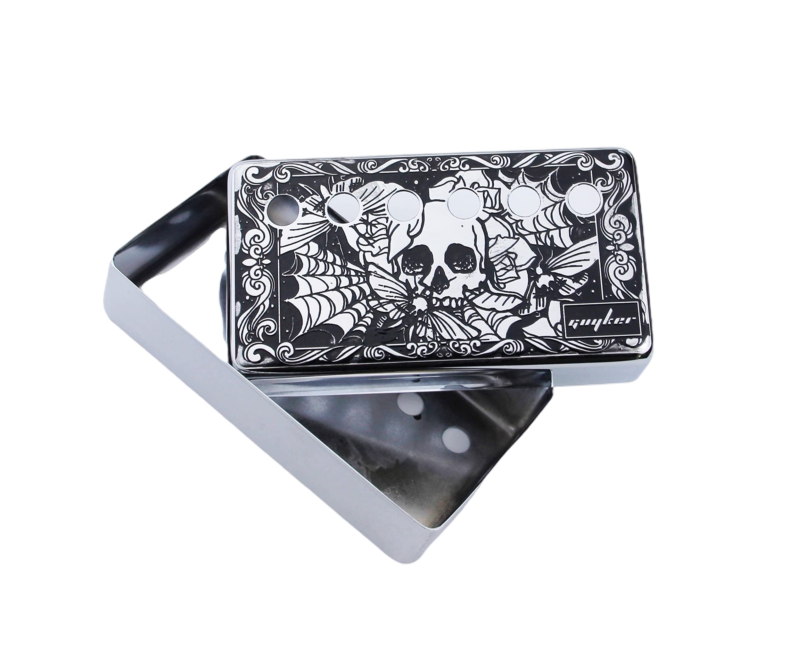 Guyker Humbucker Pickup Cover (50mm/52mm Pole Spacing) - Cupronickel Bridge and Neck Pickups Frame Set Replacement Parts for Les