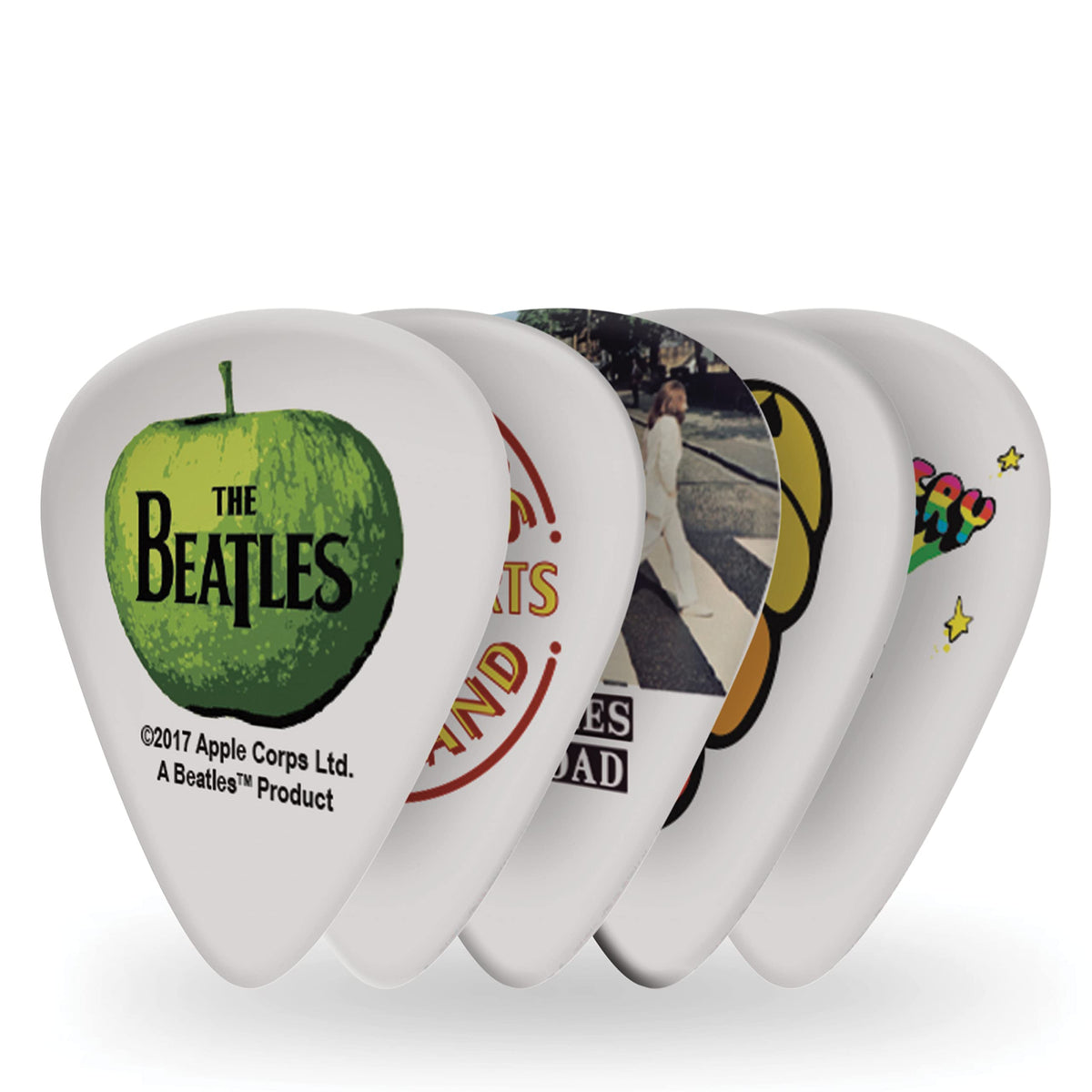 Daddario Accessories Beatles Guitar Picks - The Beatles Collectable Guitar Picks - Albums, 10 Pack, Light