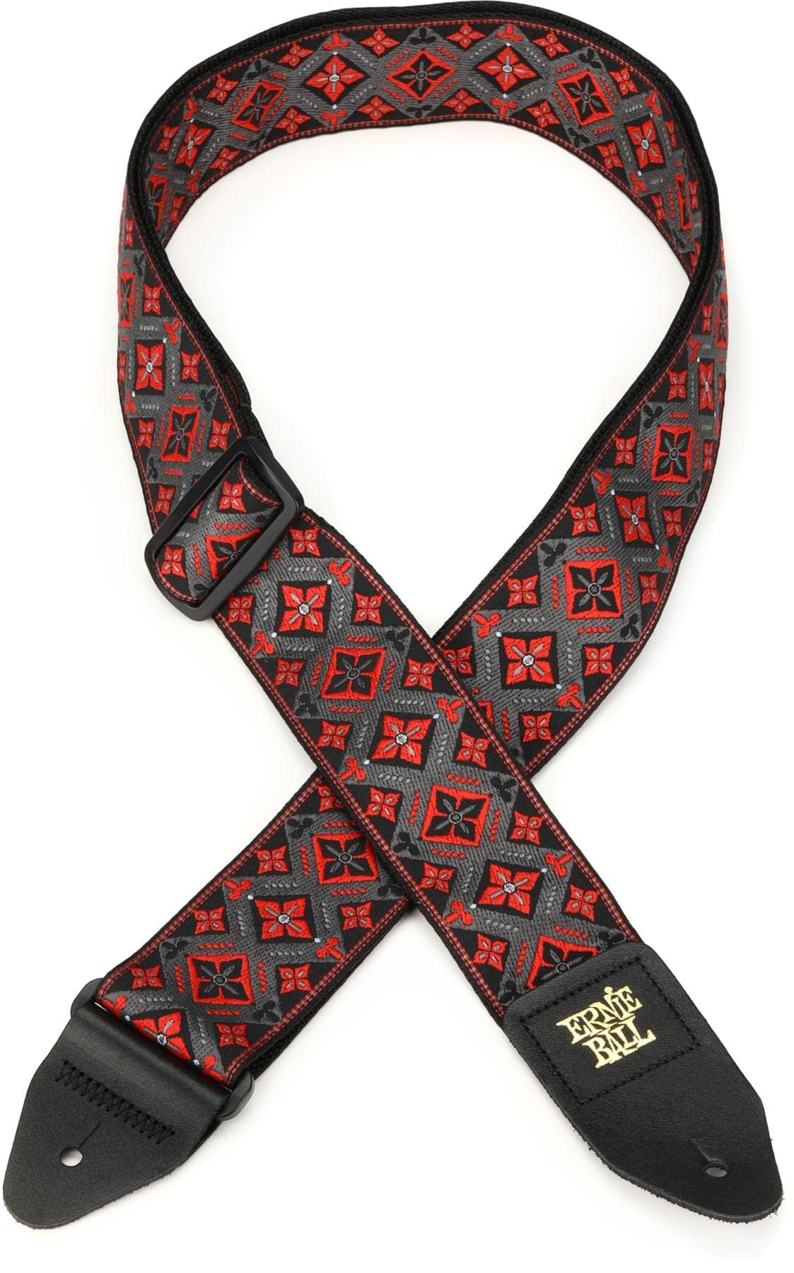 Ernie Ball Jacquard Guitar Strap, Red King (P05346), 41'' - 72''