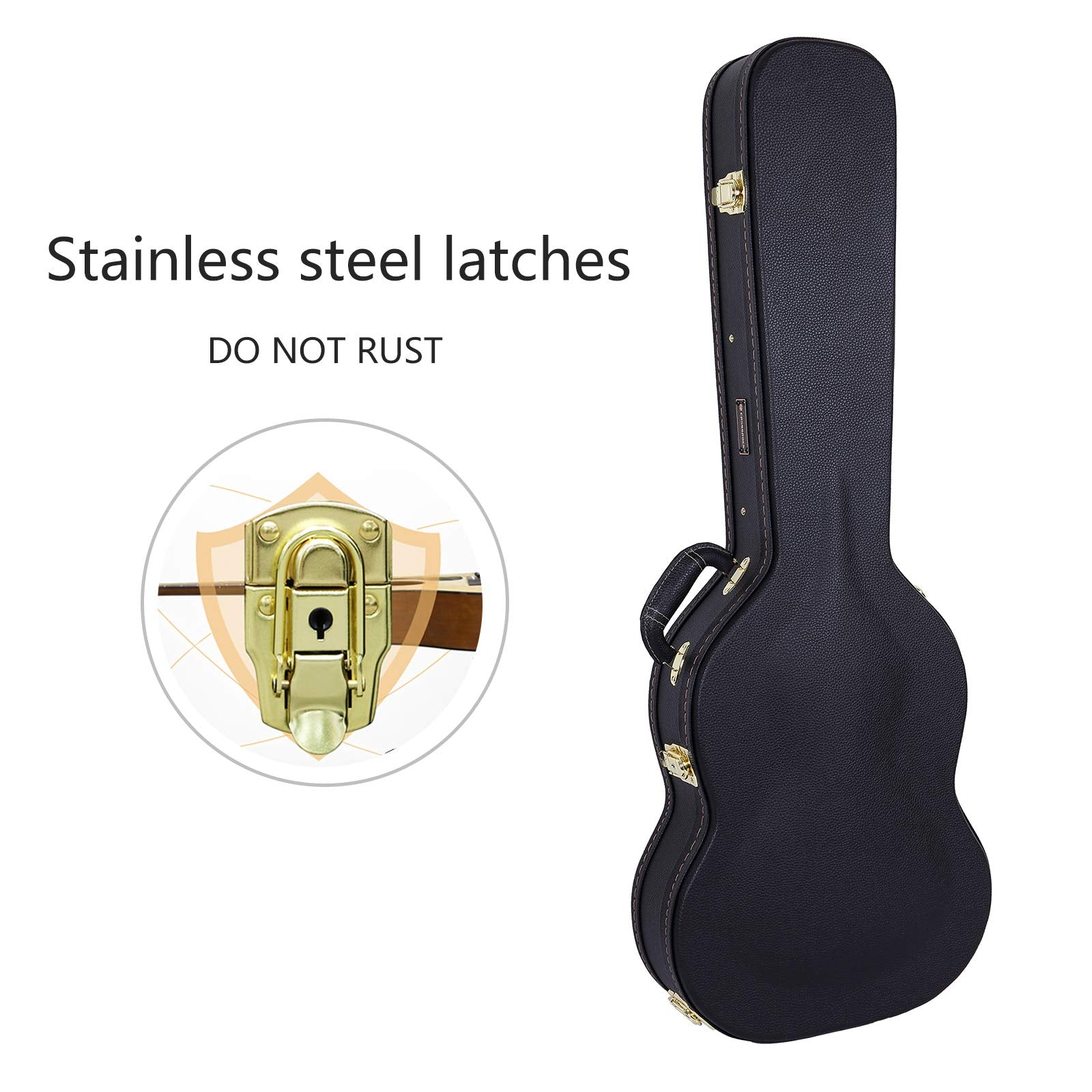 Crossrock Wooden Case for SG Electric Guitars, Black (CRW620SGBK)