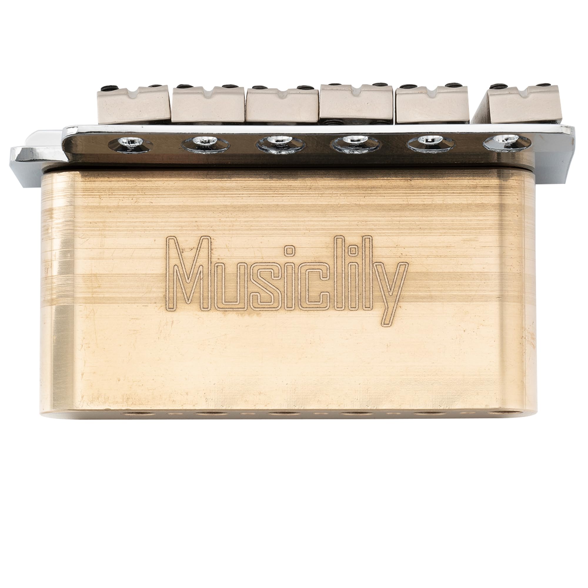 Musiclily Ultra Full Brass 36mm Tremolo Block 54mm String Spacing for Strat Style Electric Guitar Wilkinson M Series Bridge