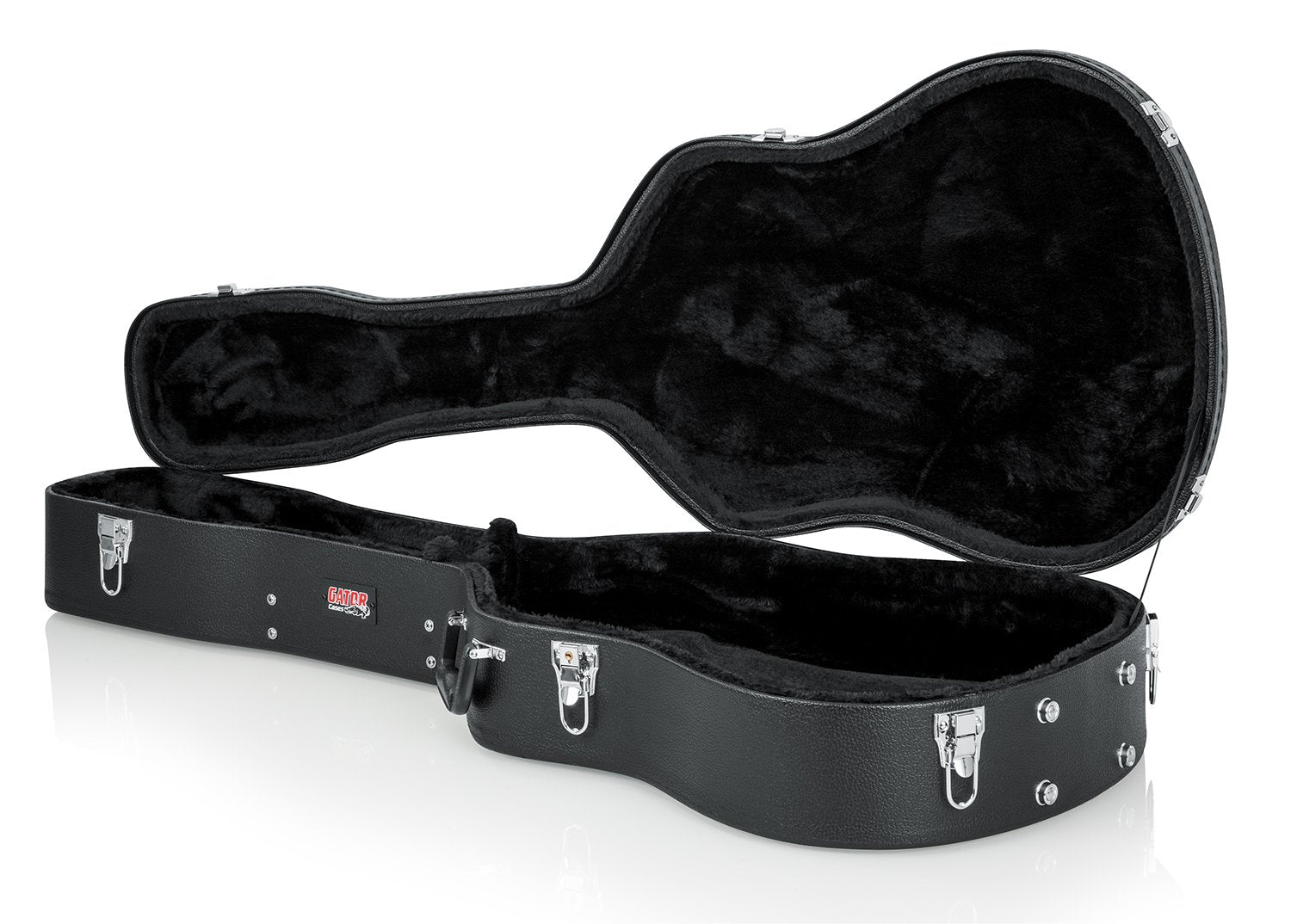 Gator Cases Hard-Shell Wood Case for 6 or 12 String Acoustic Dreadnought Guitars (GWE-DREAD 12)