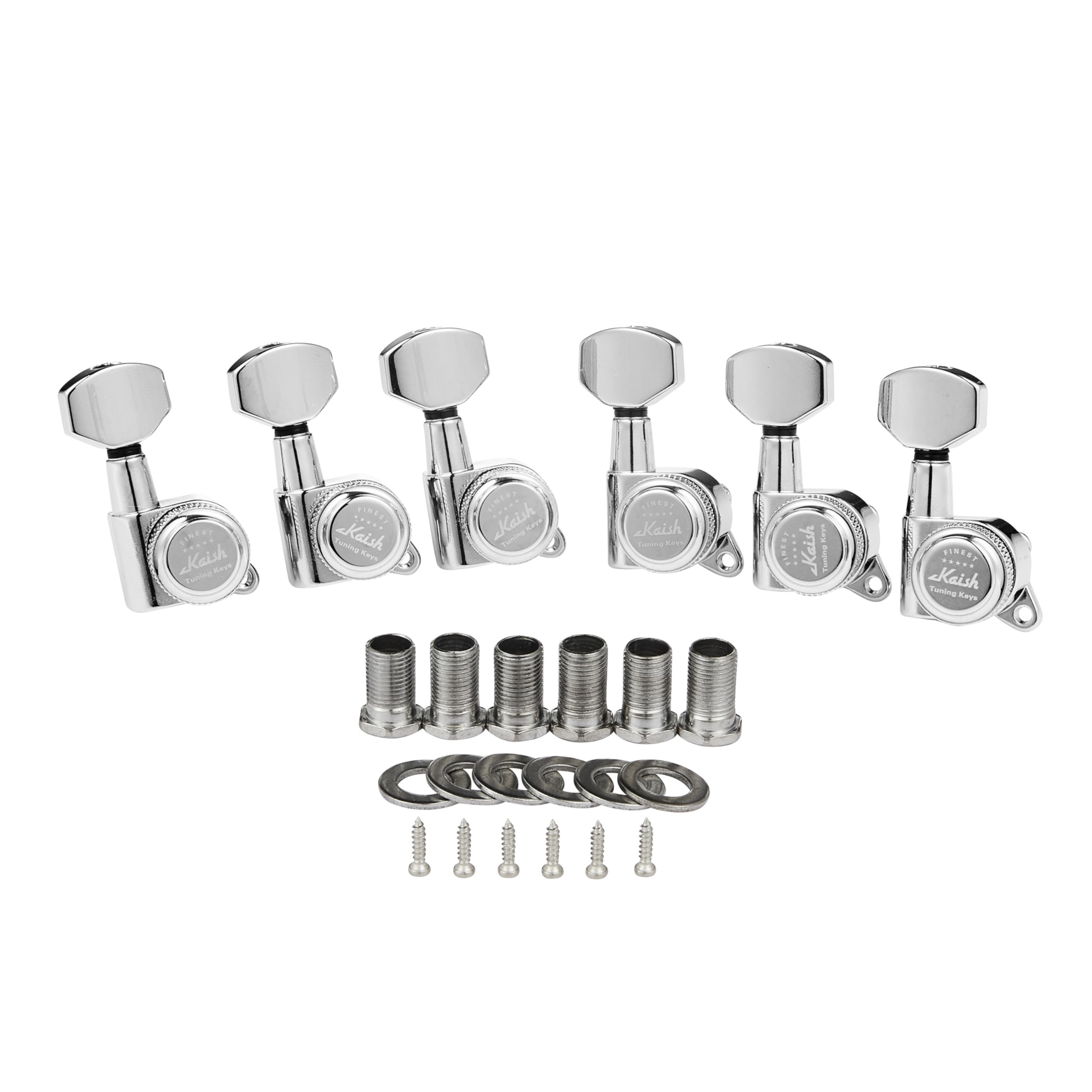 Kaish 18:1 Locking Tuners Tuning Keys Guitar Locking Tuning Machines With Mini Contemporary Buttons For Strat/Tele/Les Paul Elec