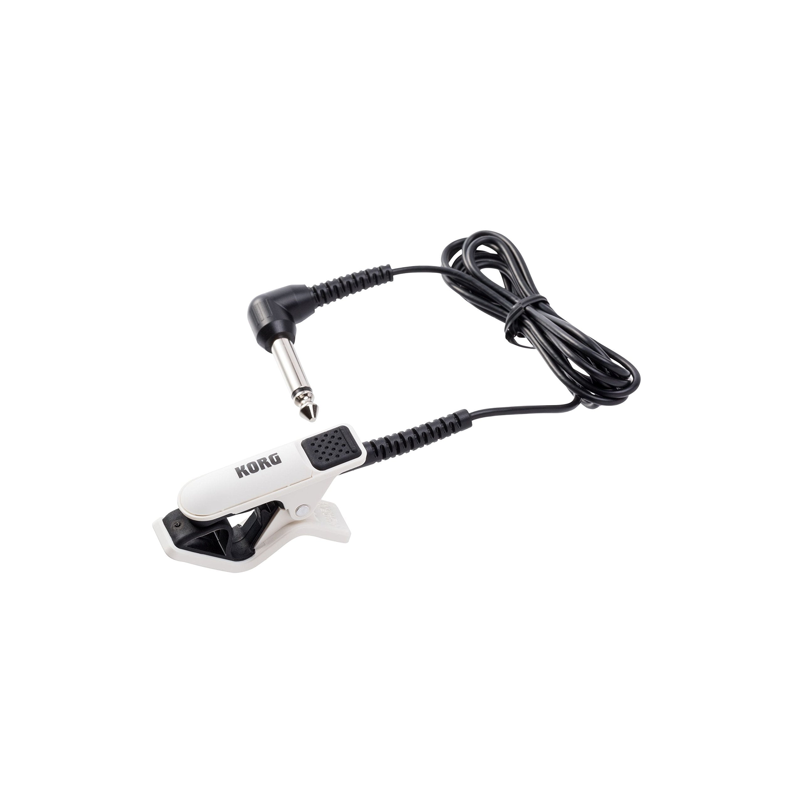 Korg CM-300 Clip-on Contact Microphone w/ 1.2 Maximum Width - White & Black