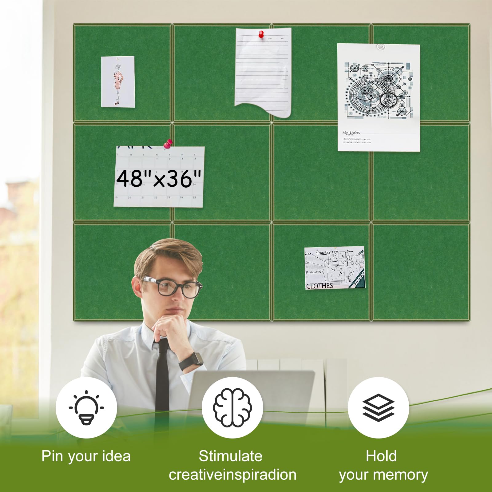 12 Pack Acoustic Panels Soundproof Wall Panels 12''X12''X0.44'' Sound Panels High Density Sound Dampening Panels with Safe Remov