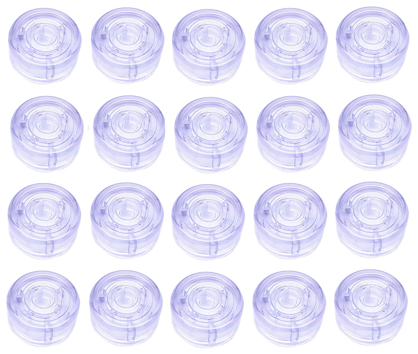Tuoren 20Pcs Guitar Effects Pedal Footswitch Toppers Plastic Pedal Nail Caps For Guitar Effects Pedal Buttons (White)