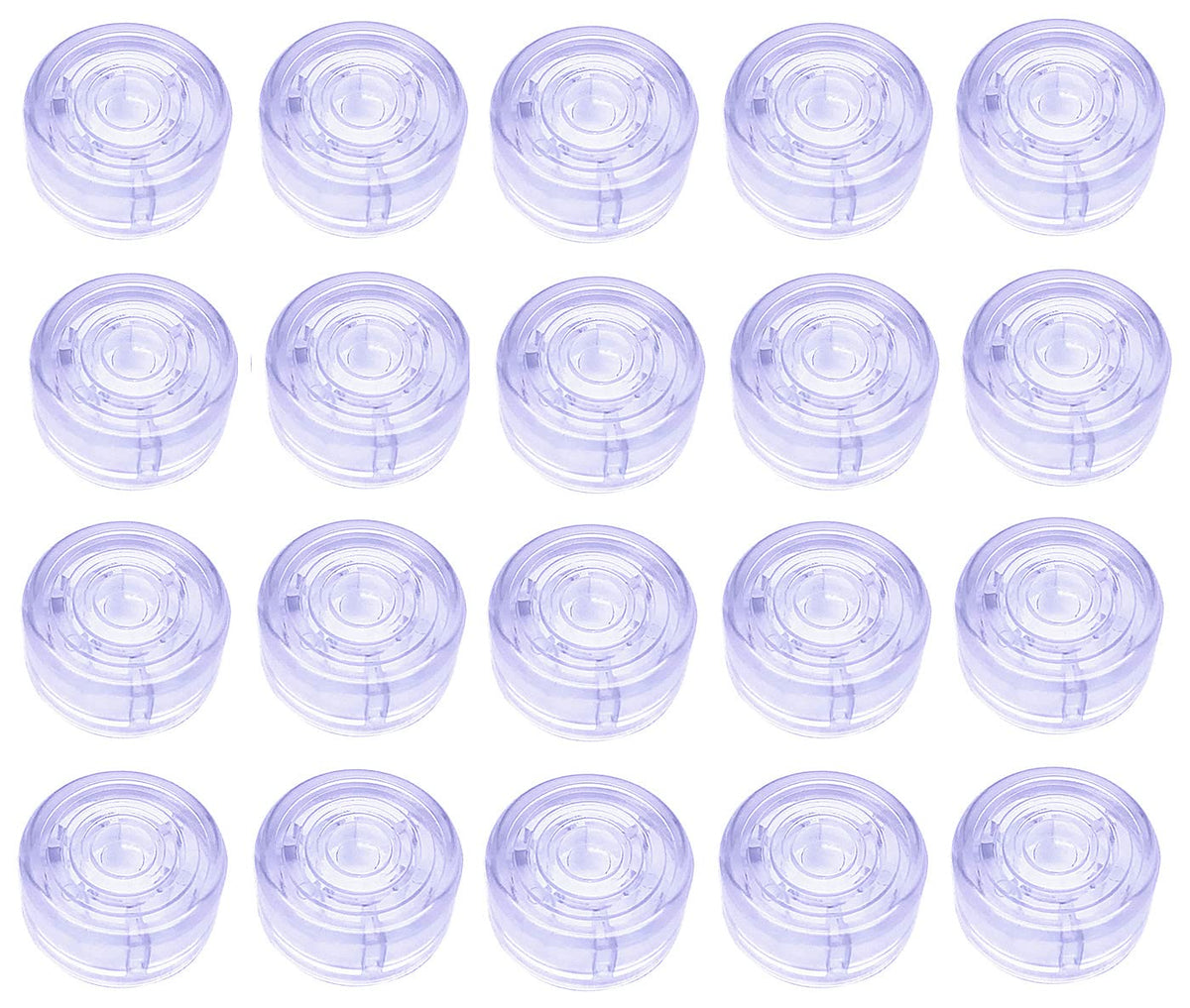 Tuoren 20Pcs Guitar Effects Pedal Footswitch Toppers Plastic Pedal Nail Caps For Guitar Effects Pedal Buttons (White)