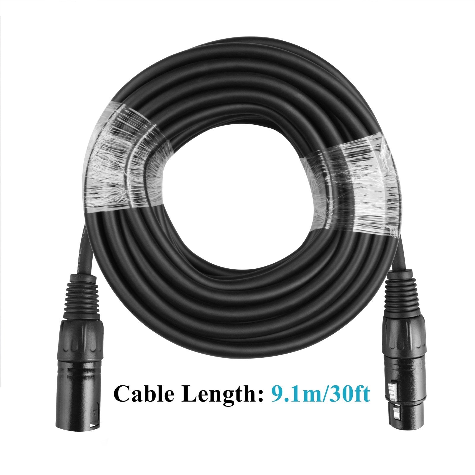 mountain ark 30ft 3 pin DMX Cable Male/Female XLR Connector Stage Lighting Data Signal Wire for Spotlight Par Light Moving Head