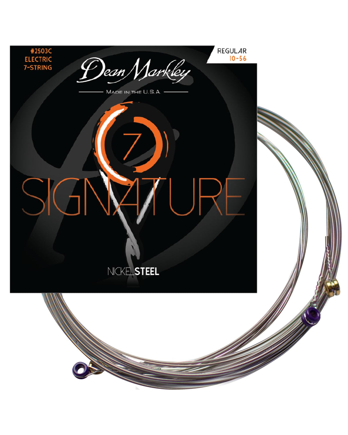 Electric Guitar Strings Nickel Steel Signature 7 String Set. Nickel Wound Guitar Strings Regular, Soft Electric Guitar Strings F