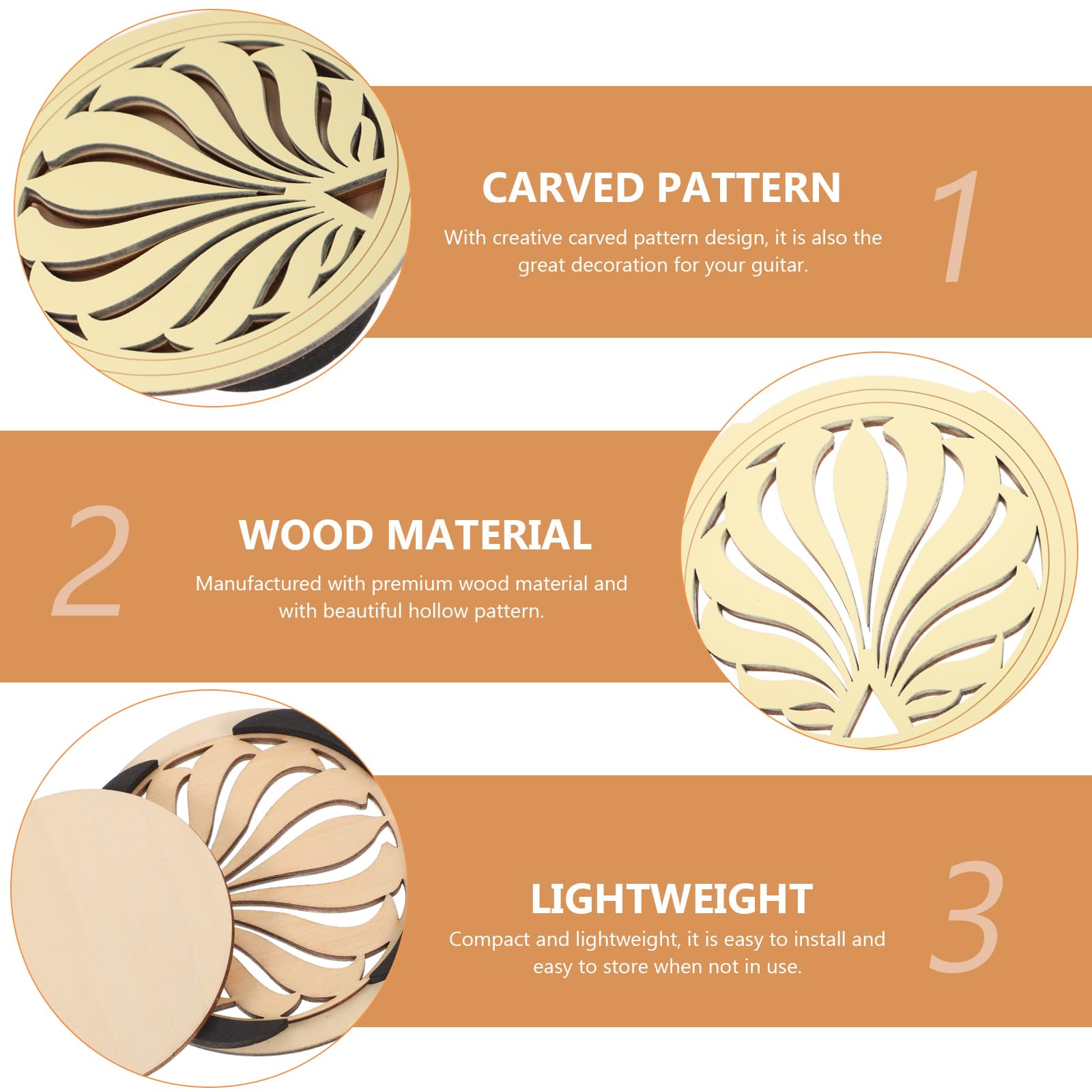 ULTNICE Acoustic Guitar Soundhole Cover Guitar Accessory for Sound Hole Feedback Control