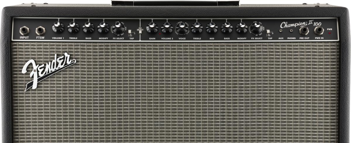 Fender Champion II 100 Guitar Amp, 100 Watts, with 2-Year Warranty, Features 15 Built-In Effects Models