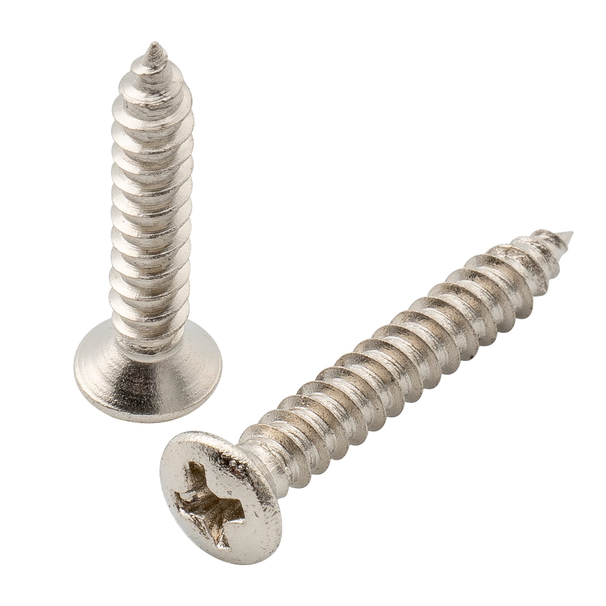 Musiclily Ultra 2.5x15mm and 2.5x18mm Stainless Steel Countersunk Mounting Screws Set for Electric Guitar Bass Humbucker Pickup