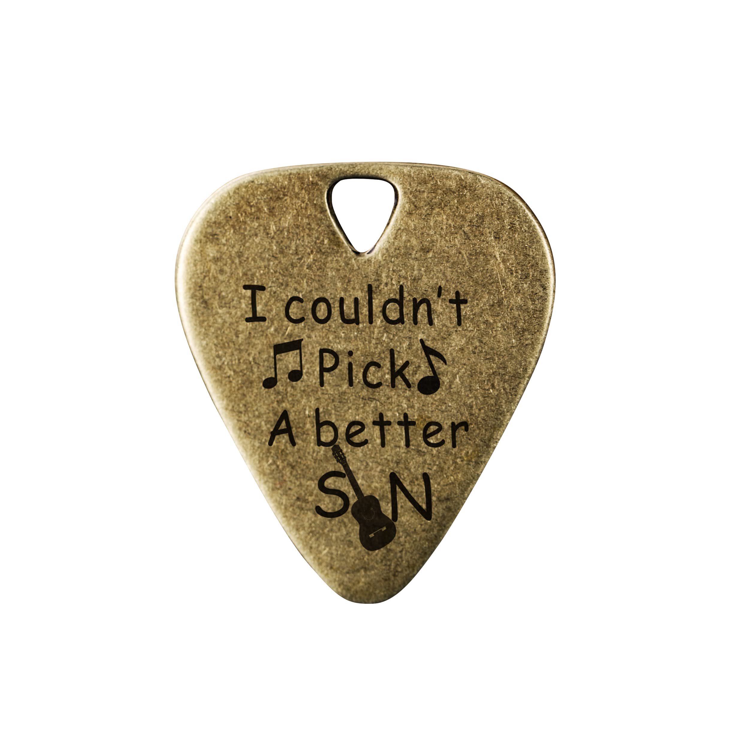 Guitar Pick Gift For Son From Mom Dad Musician Gifts Engraved I Could'S Pick A Better Son Custom Boyfriend Girlfriend Gift (Bras