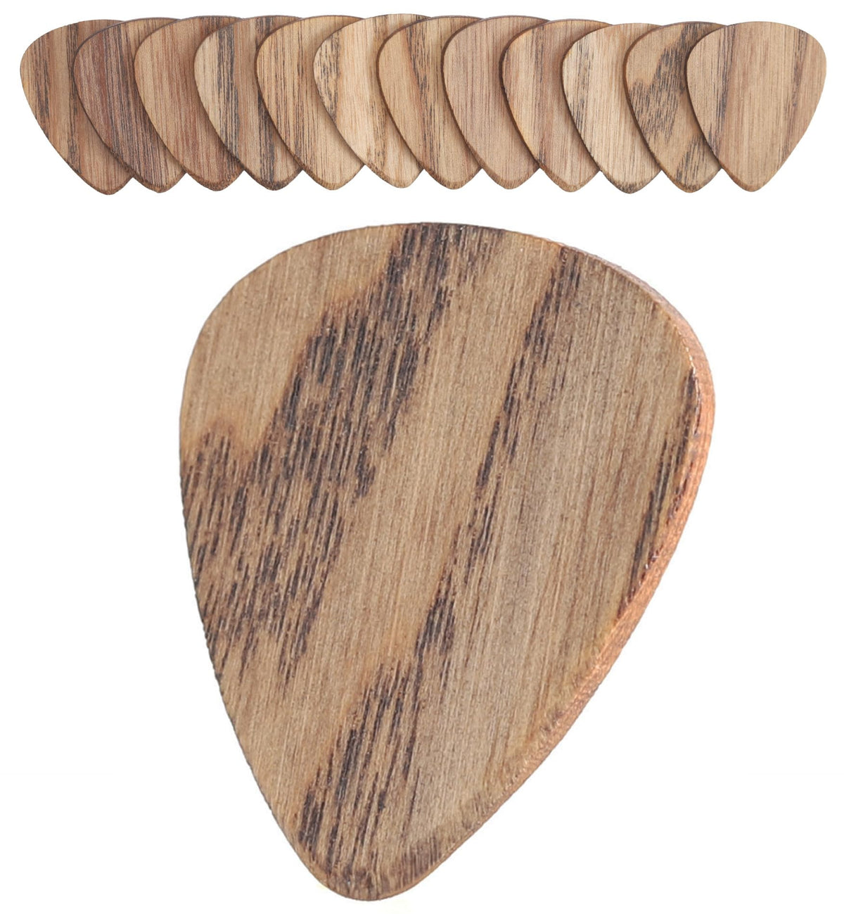 12 Pack Wood Guitar Picks - Guitar Picks For Acoustic And Electric Guitar, 1.6Mm Thickness, Heavy Thickness Guitar Pick, For Bas
