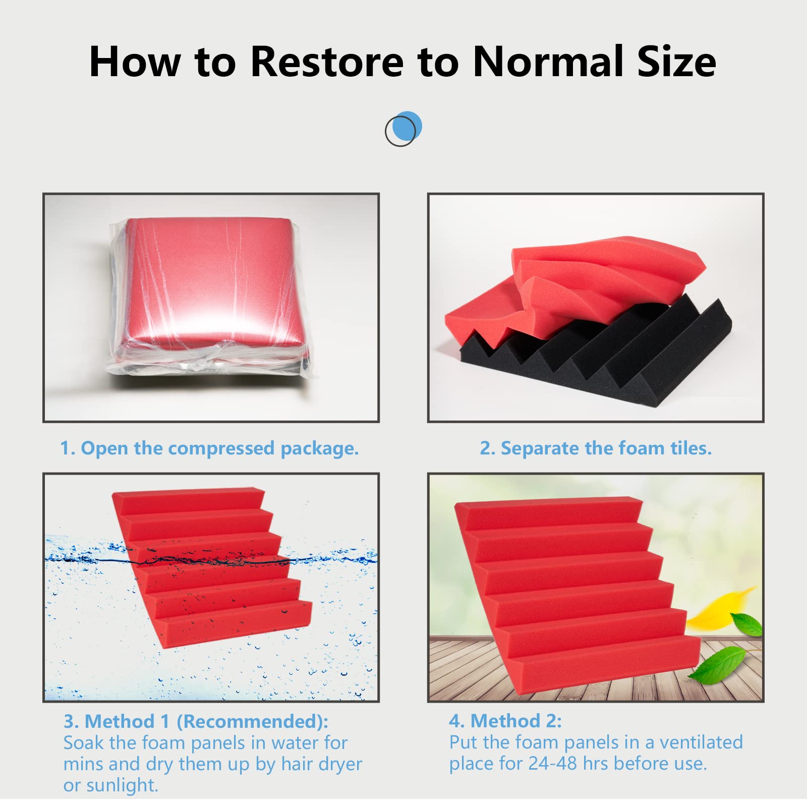 Acoustic Foam Panels, Recording Studio Acoustical Treatments Foam Panels - 2 Inch Thick 12x12 (24 Pack)| Sound Observing Soundpr