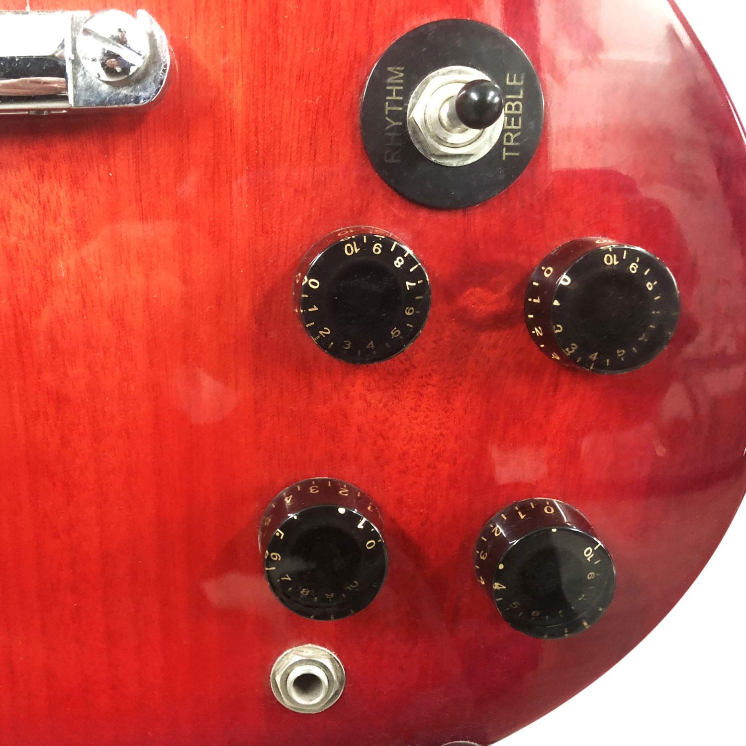 Dopro 4pcs Black with Gold Number Guitar Speed Dial Knobs Control Knob fits LP Guitar