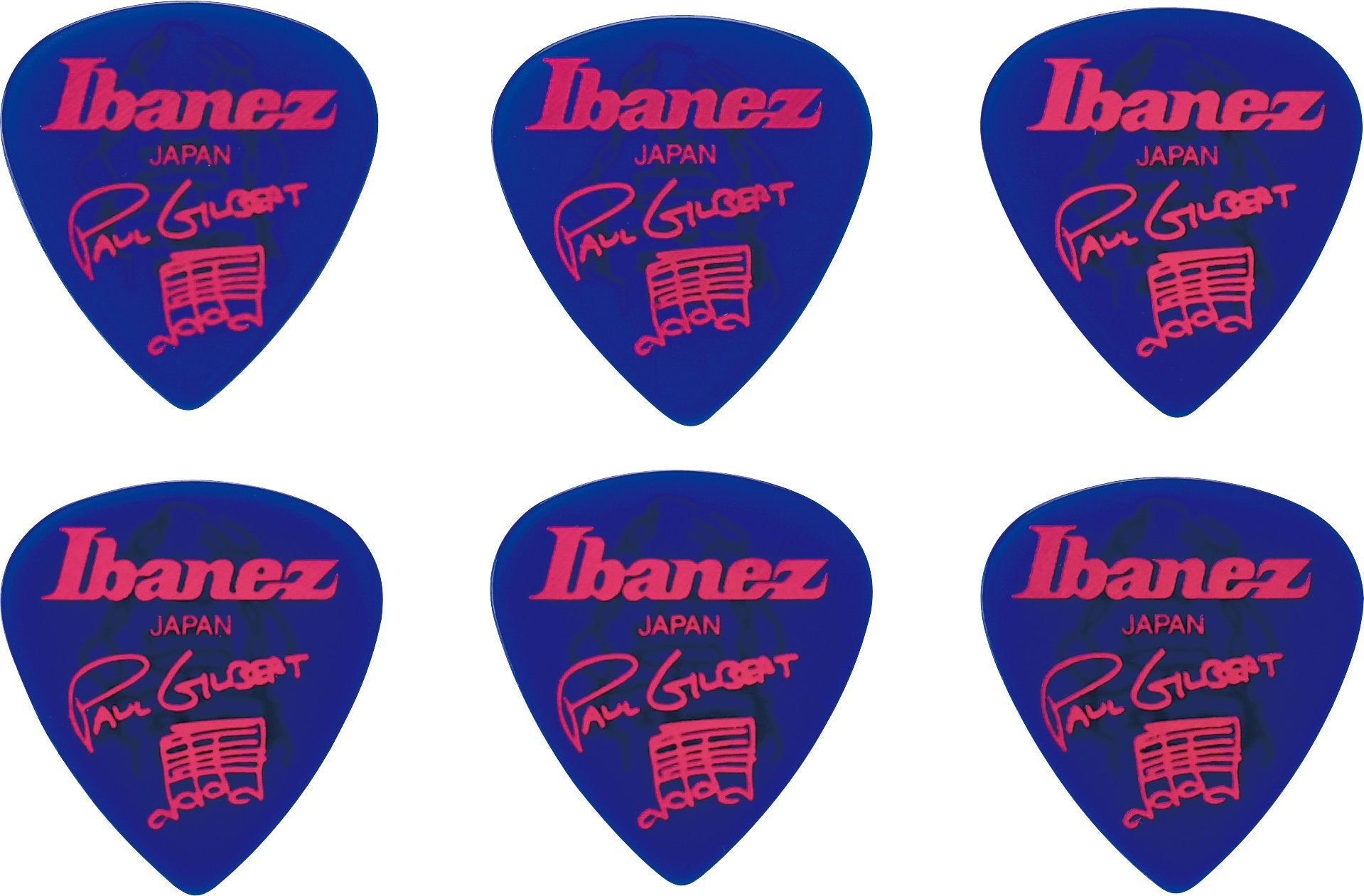 Ibanez B1000Pg Paul Gilbert Signature Picks 6 Pack (B1000Pgjb)