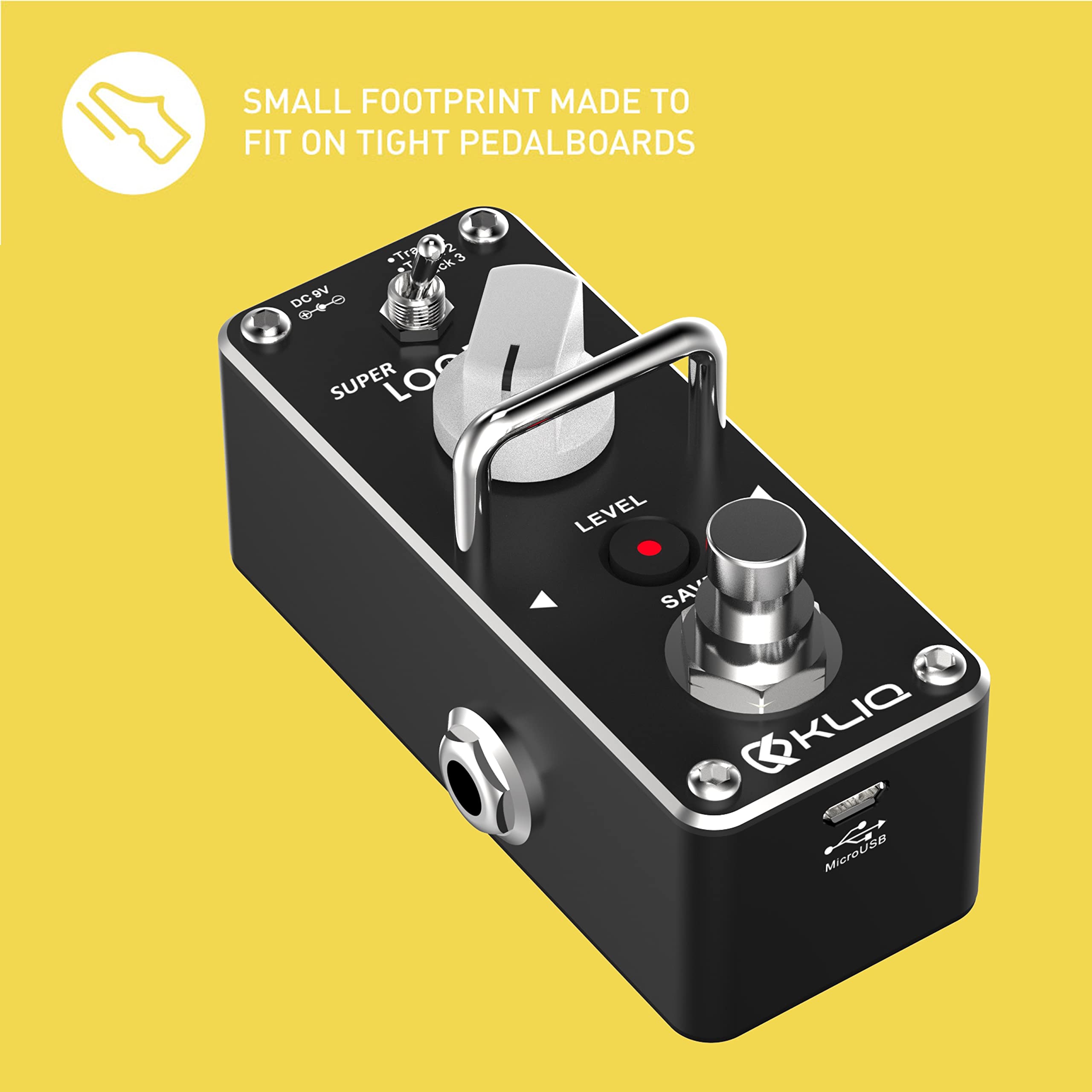 KLIQ Super-Looper Micro Looper Effect Pedal for Guitar & Bass