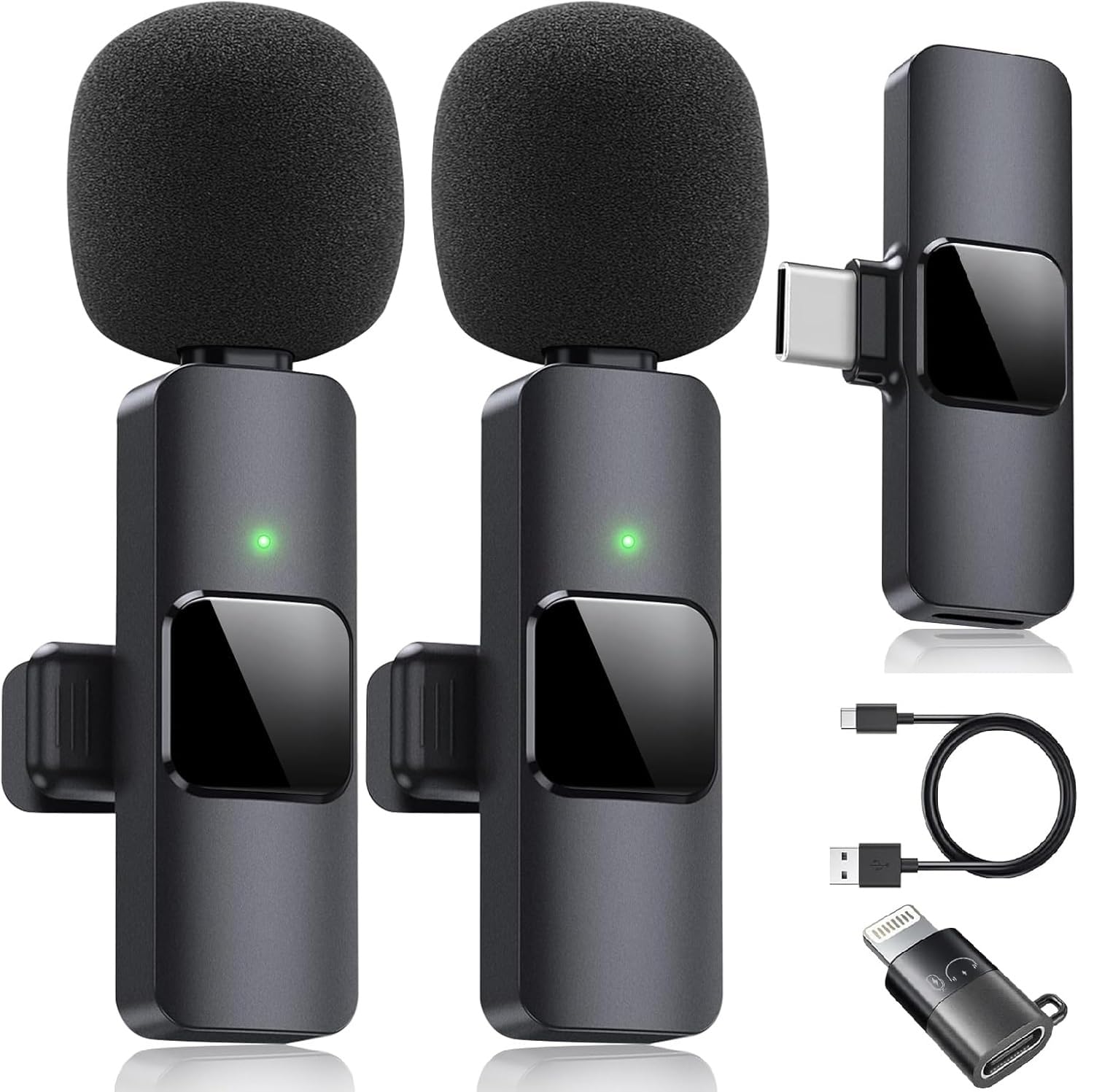 Calyrex K9 Wireless Lavalier Microphone For Type-C Android Phones, Bluetooth Clip-On Collar Mic With Noise Cancellation, Plug & 