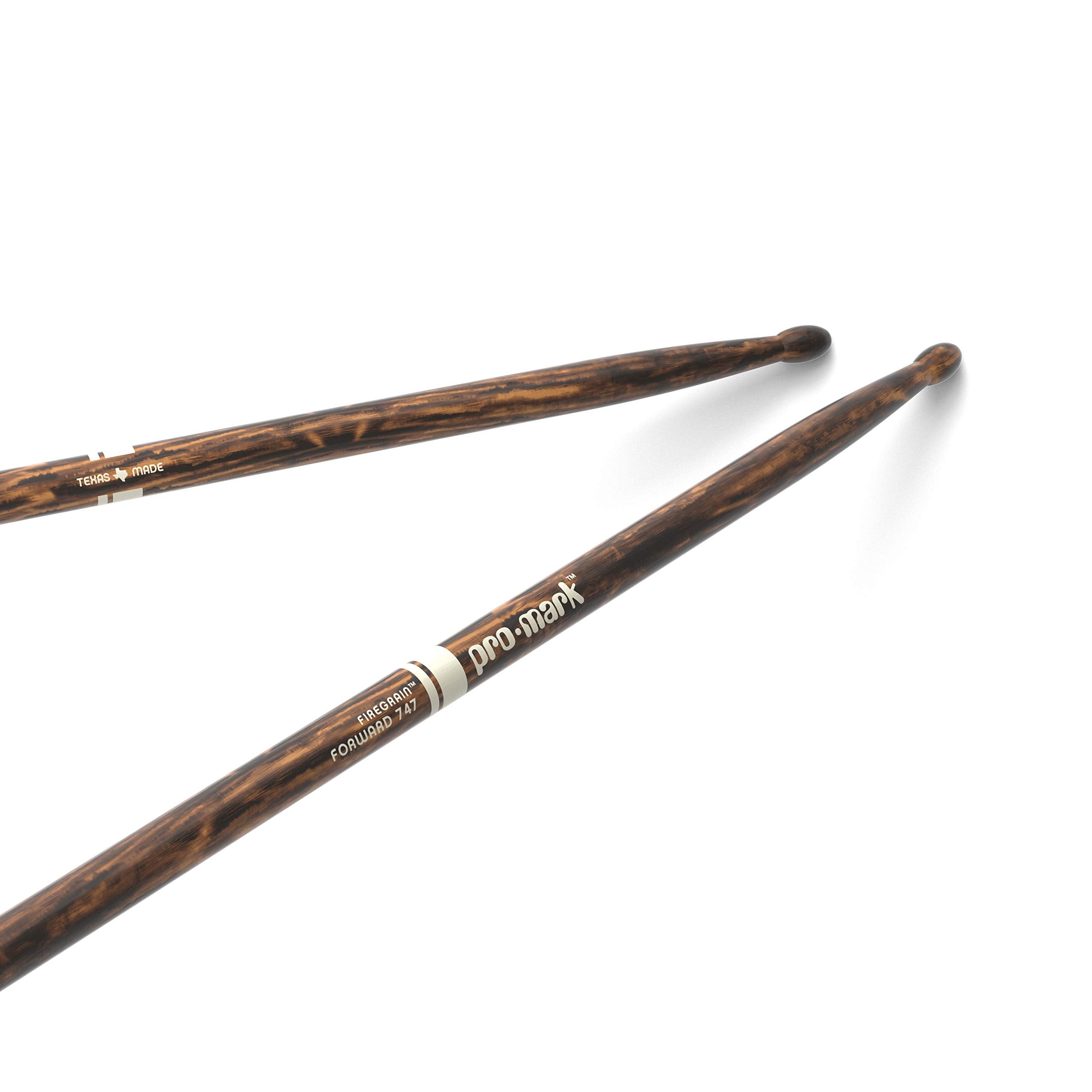 ProMark Drum Sticks - Classic Forward 747 Drumsticks - FireGrain For Playing Harder, Longer - No Excess Vibration - Lacquer Fini