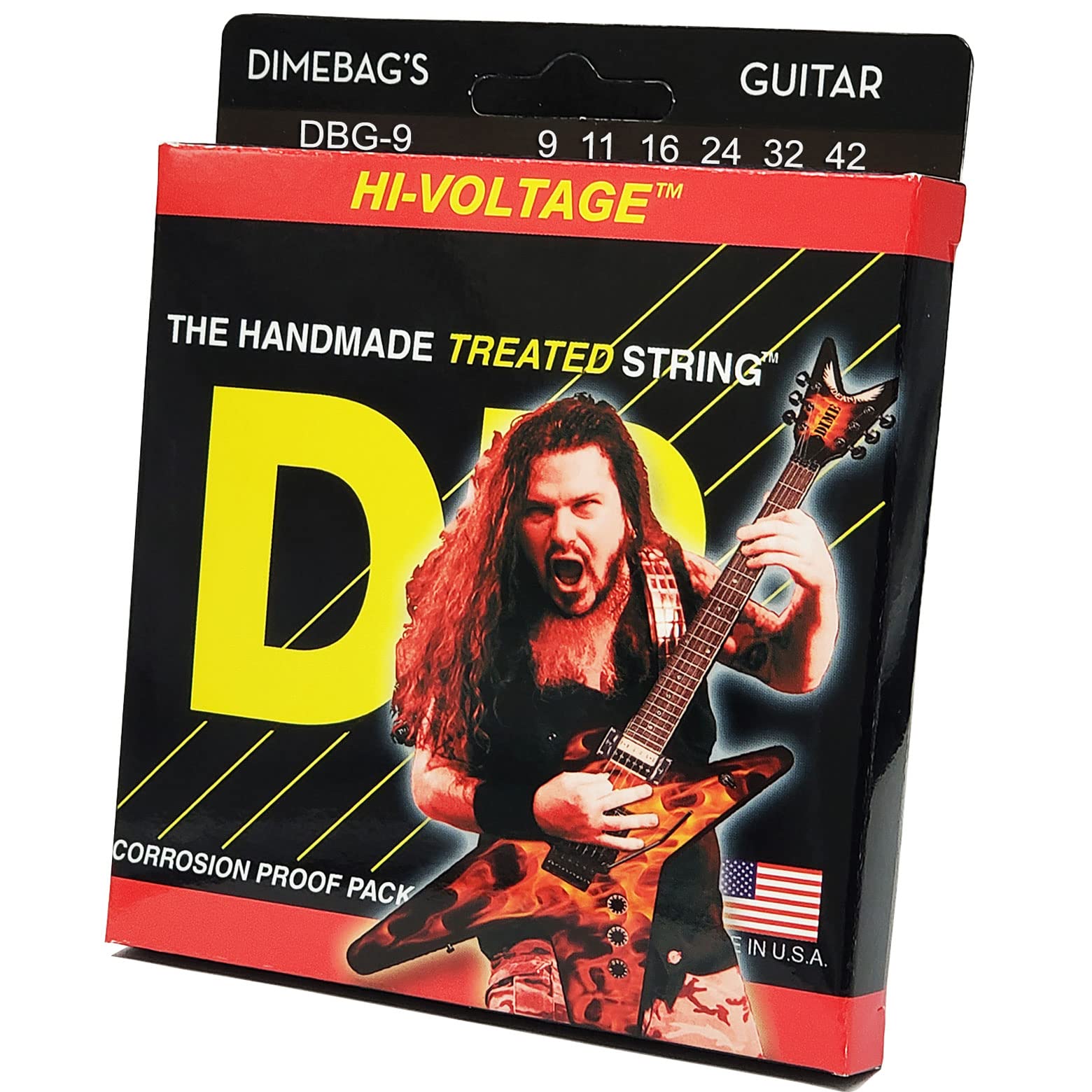 DR Strings Electric Guitar Strings, Dimebag Darrell Signature, Treated Nickel-Plated, 9-42