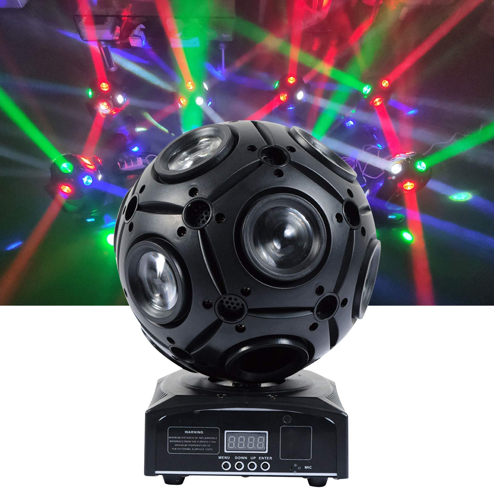 Stage Light 4 in1 DJ Rotating Ball Lighting LED Professional LED Stage Light Pinspot Lights Sound Activated DMX 512 RGBW Lights