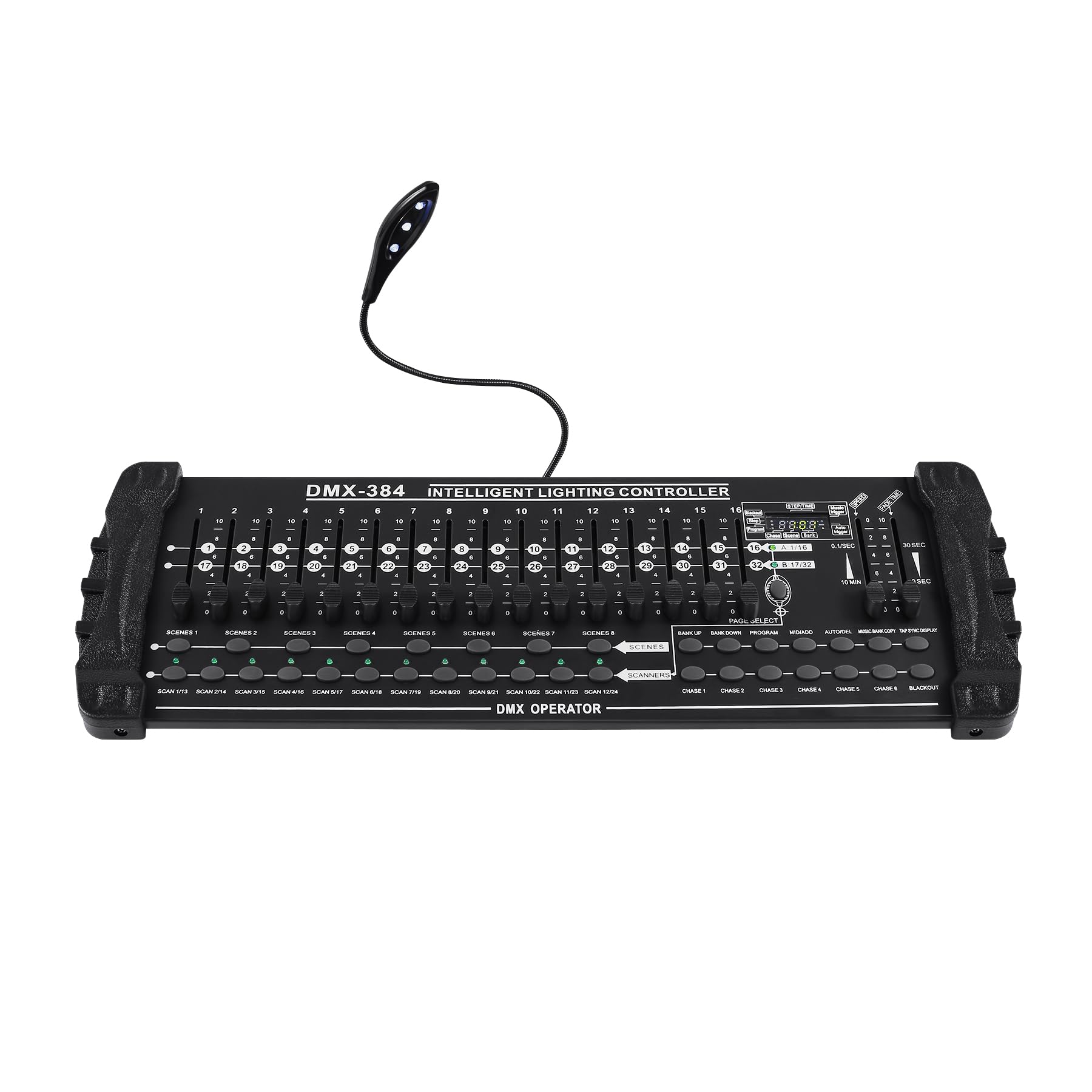 Ridgeyard DMX 512 Controller 384 Channel Operator Console Moving Head Light Controller with LED Gooseneck Lamp, Suitable with al