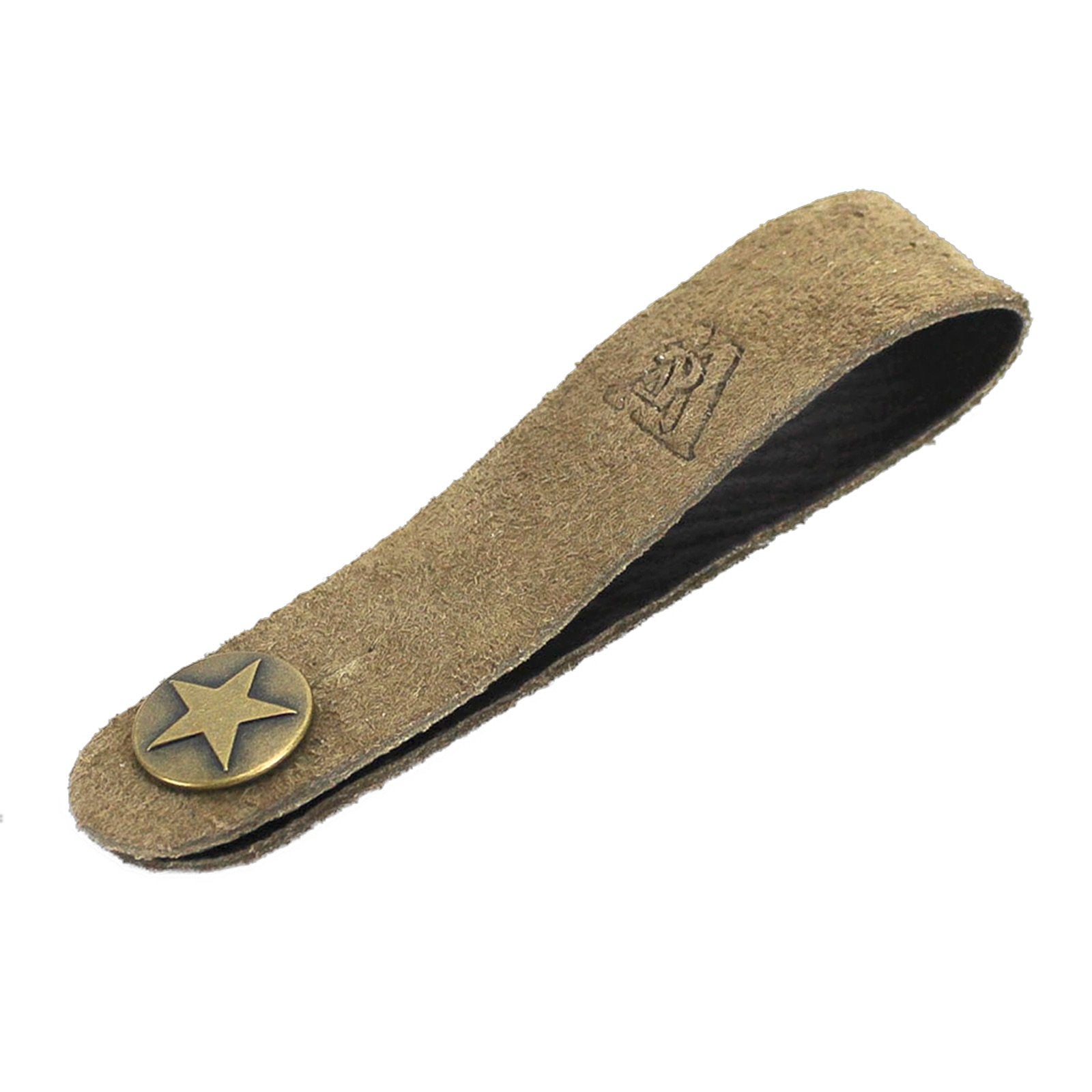 Walker & Williams AT-1 SB Brown Suede Leather Acoustic Guitar Strap Button Headstock Adaptor For Acoustic, Electric, And Bass Gu