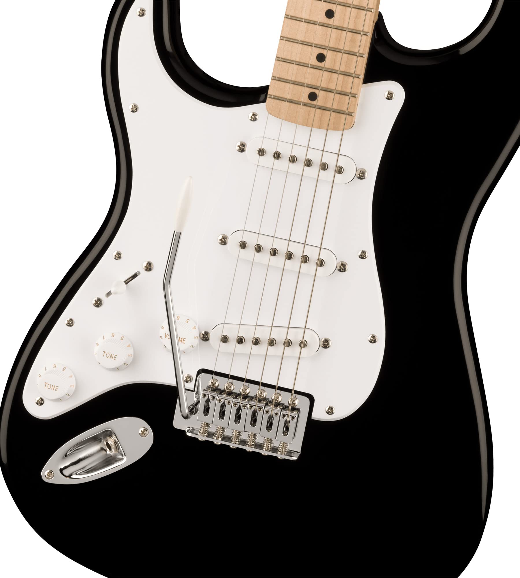 Fender Squier Sonic Stratocaster Left-Handed - Black Bundle with Tuner, Strap, Picks, and Austin Bazaar Guitar DVD