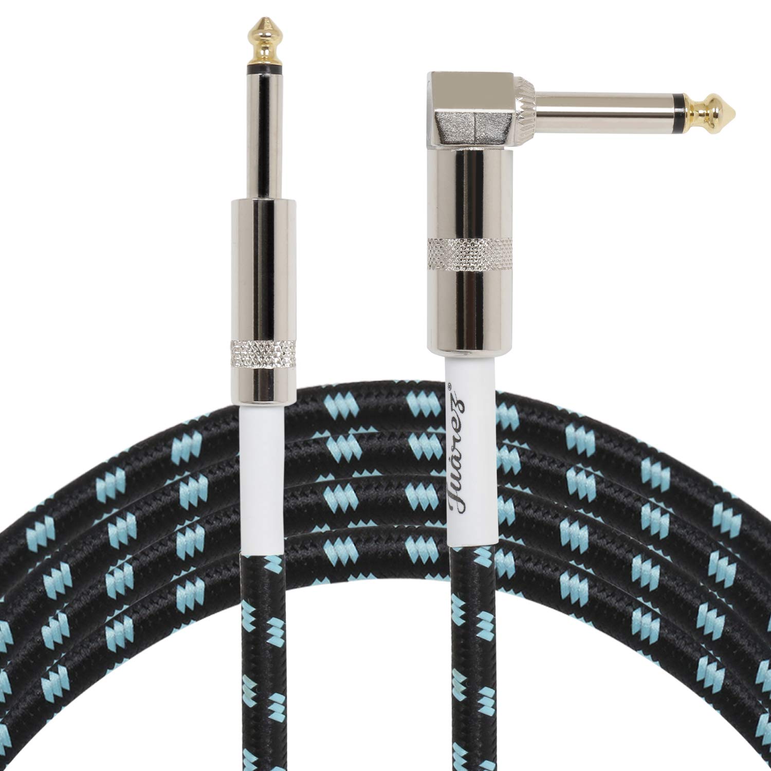 JUAREZ JAG130BK instrument cable electric bass guitar cable right-angled guitar cable professional noise protection 6.3mm 1/4 in
