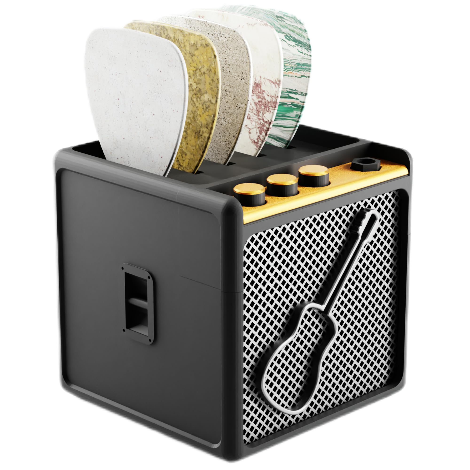 Hotcan Guitar Pick Display Holder - Stylish Organizer For Music Enthusiasts And Musicians (Black)
