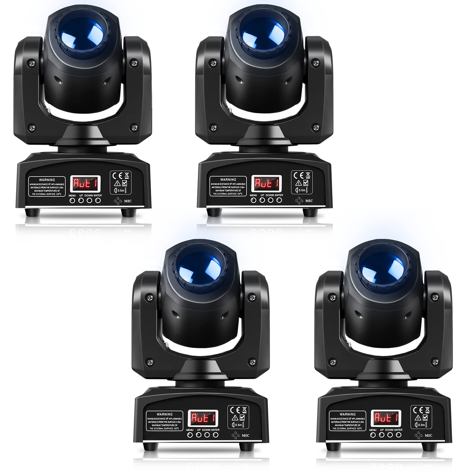 Uking Led Moving Head Light 25W Dj Lights Stage Lighting With 8 Gobo 8 Color By Dmx-512 And Sound Activtaed Control Spotlight F