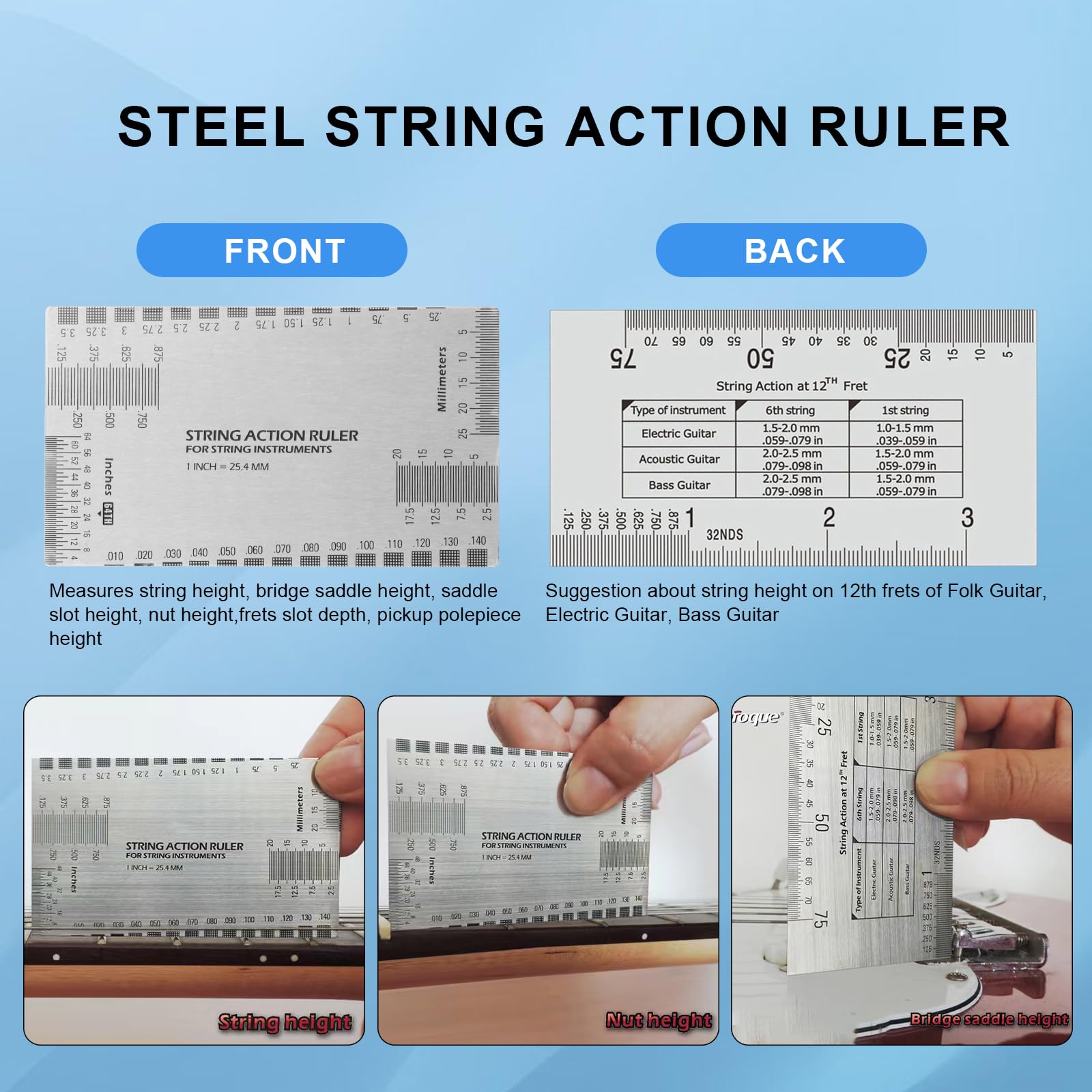 72 PCS Guitar Tool Kit for Set Up, Intonation Adjustment and Repair, Maintenance Kit for Bass, Banjo and Ukulele